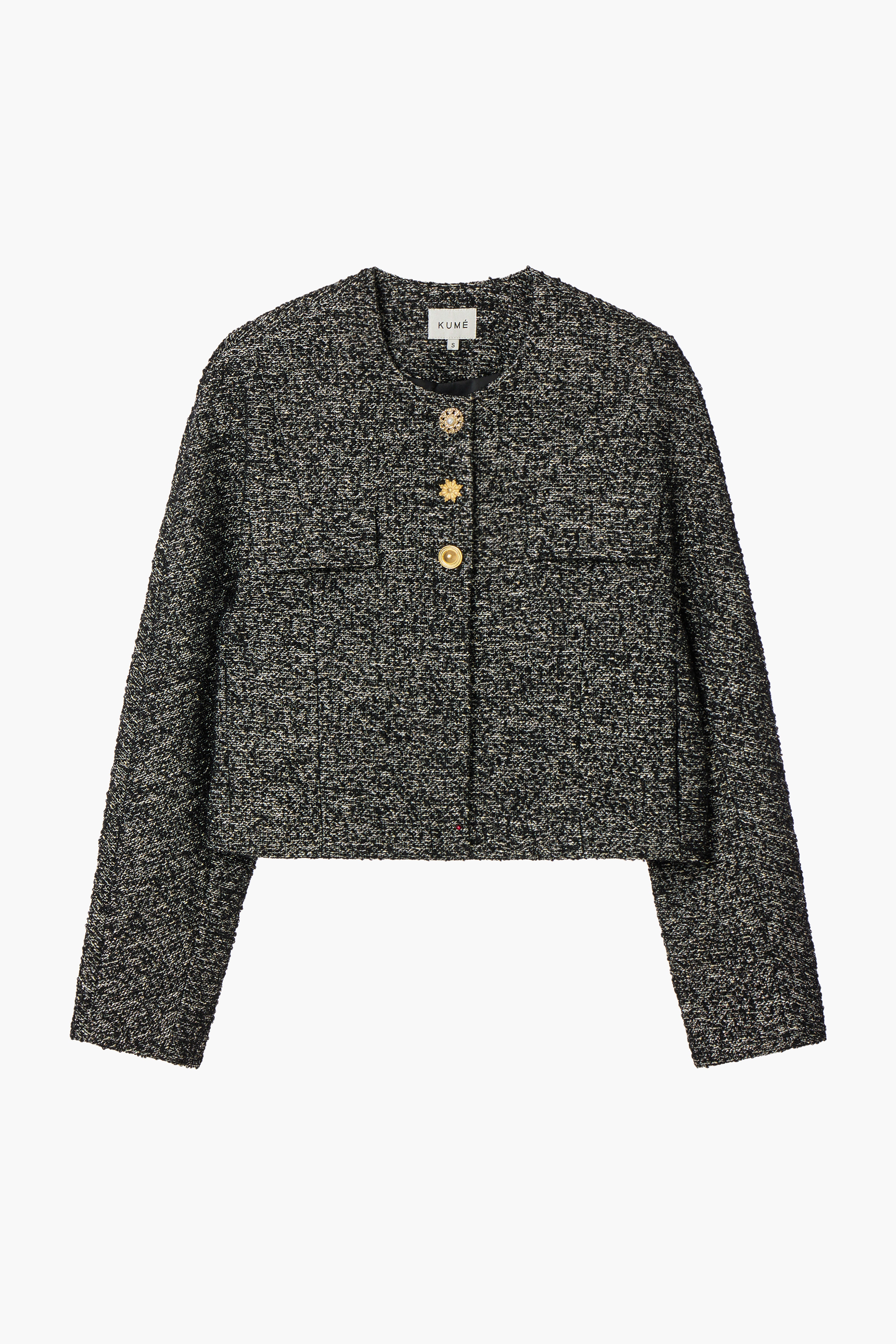 Three Button Tweed Jacket