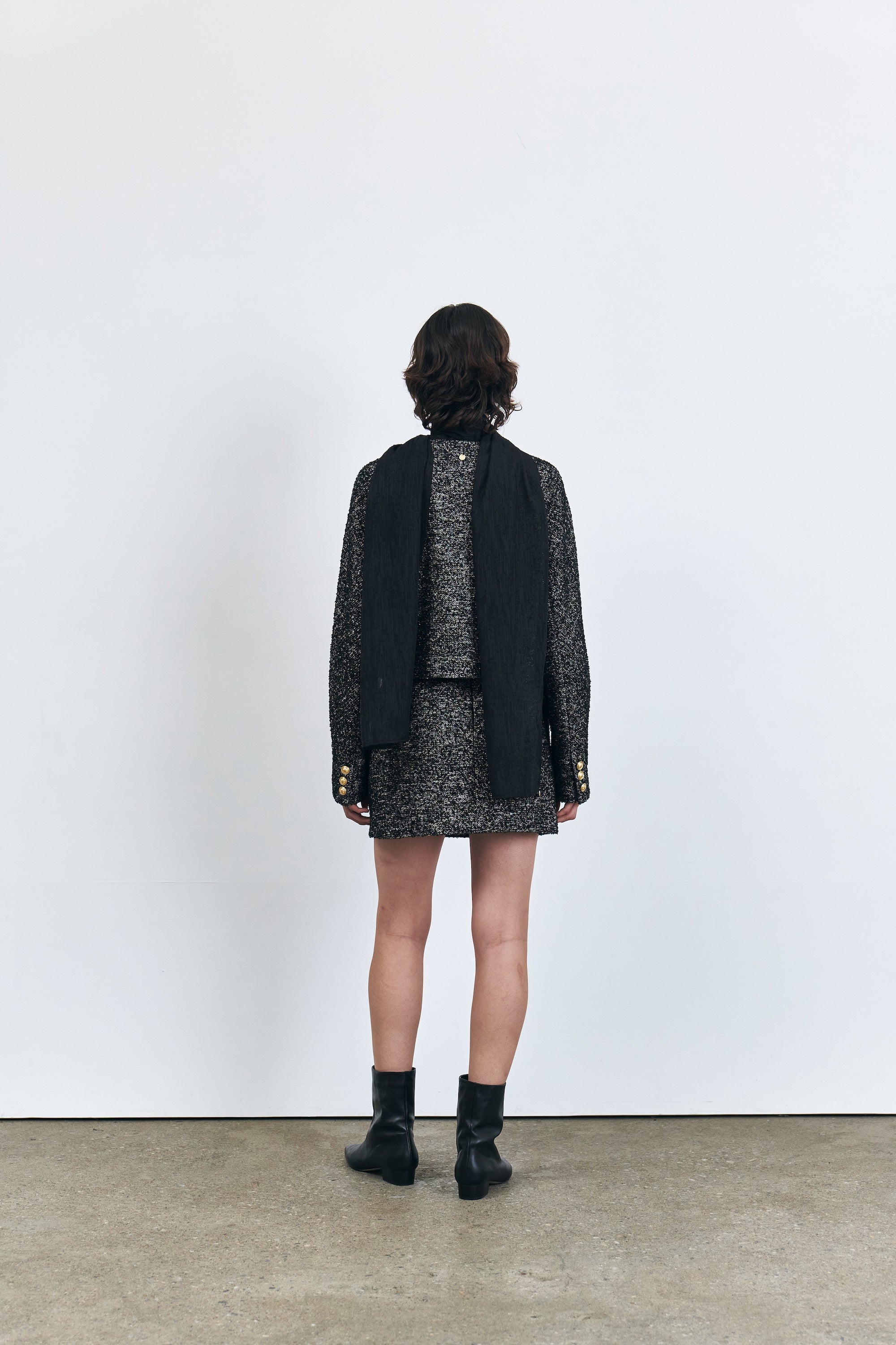 Three Button Tweed Jacket