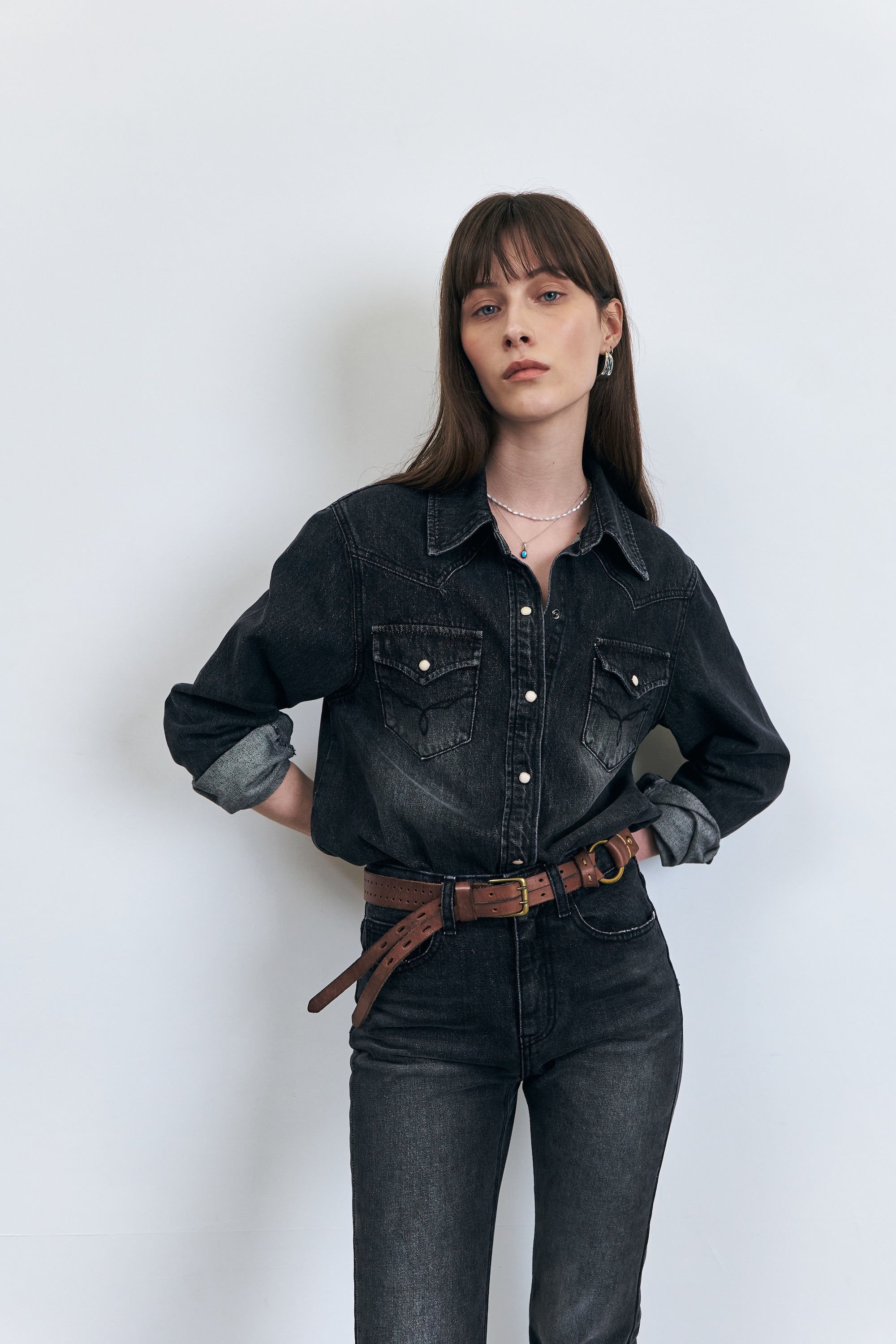 KUME Destroyed Straight Denim Pants