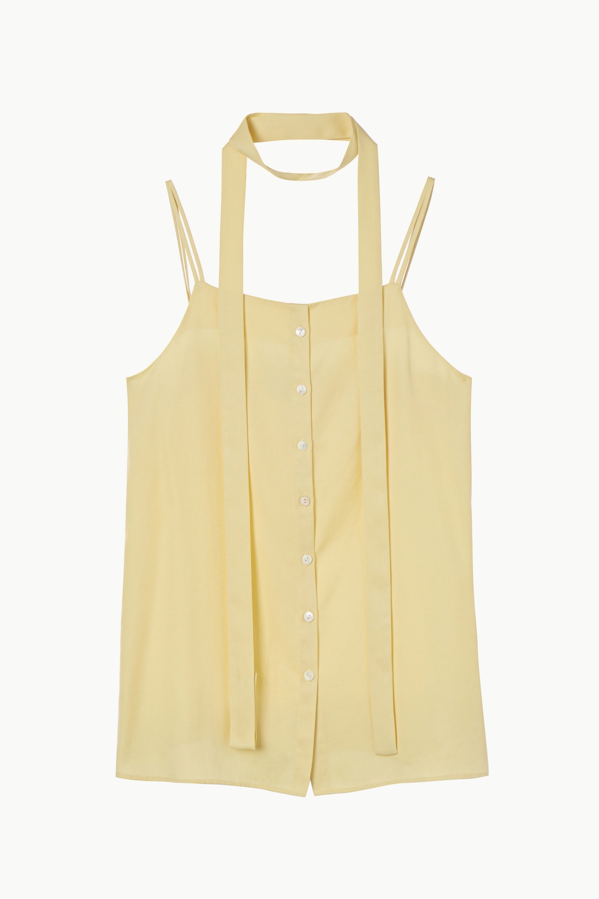 Tencel Twill Sleeveless Scarf Top