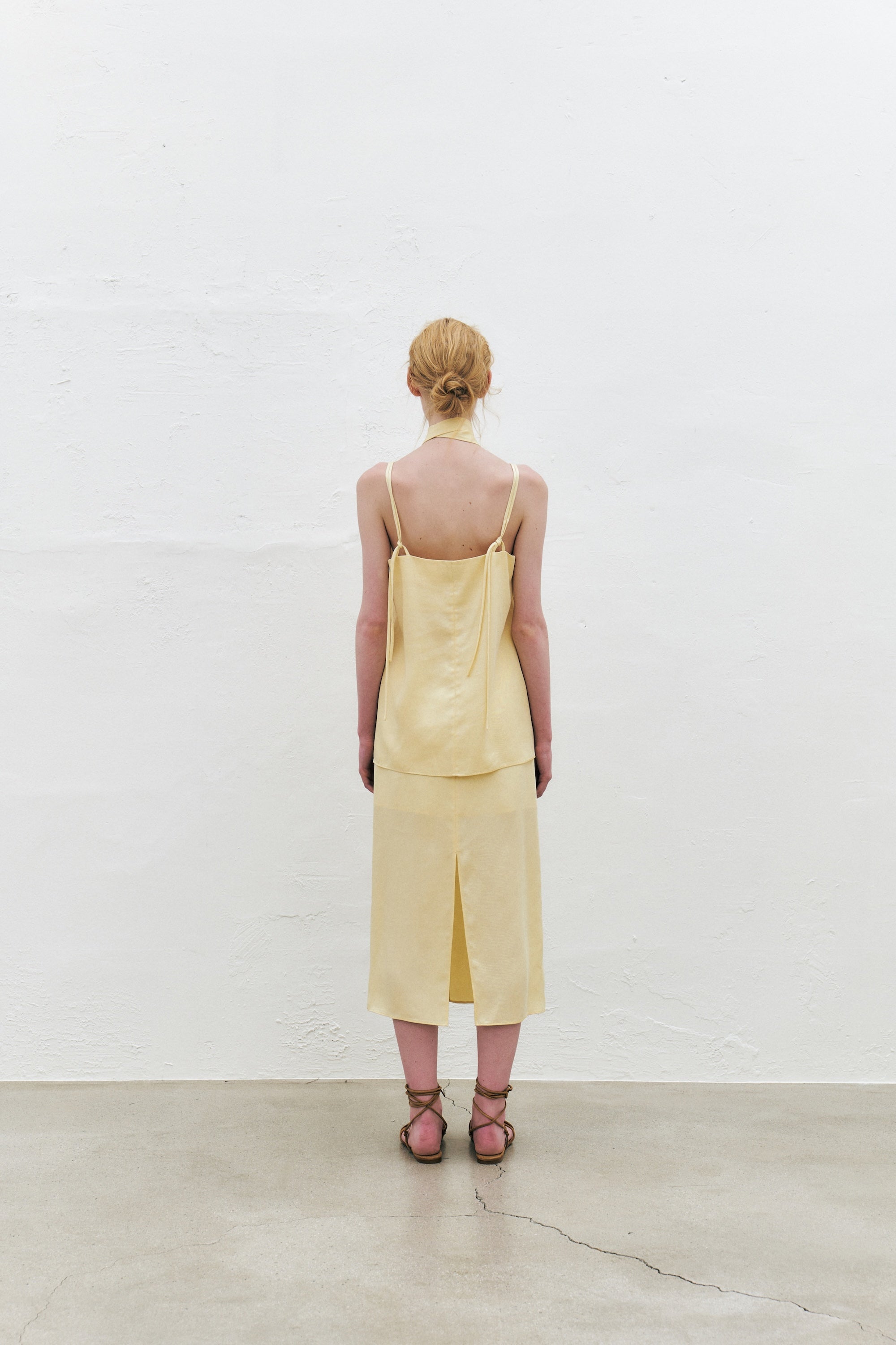 Tencel Twill Sleeveless Scarf Top