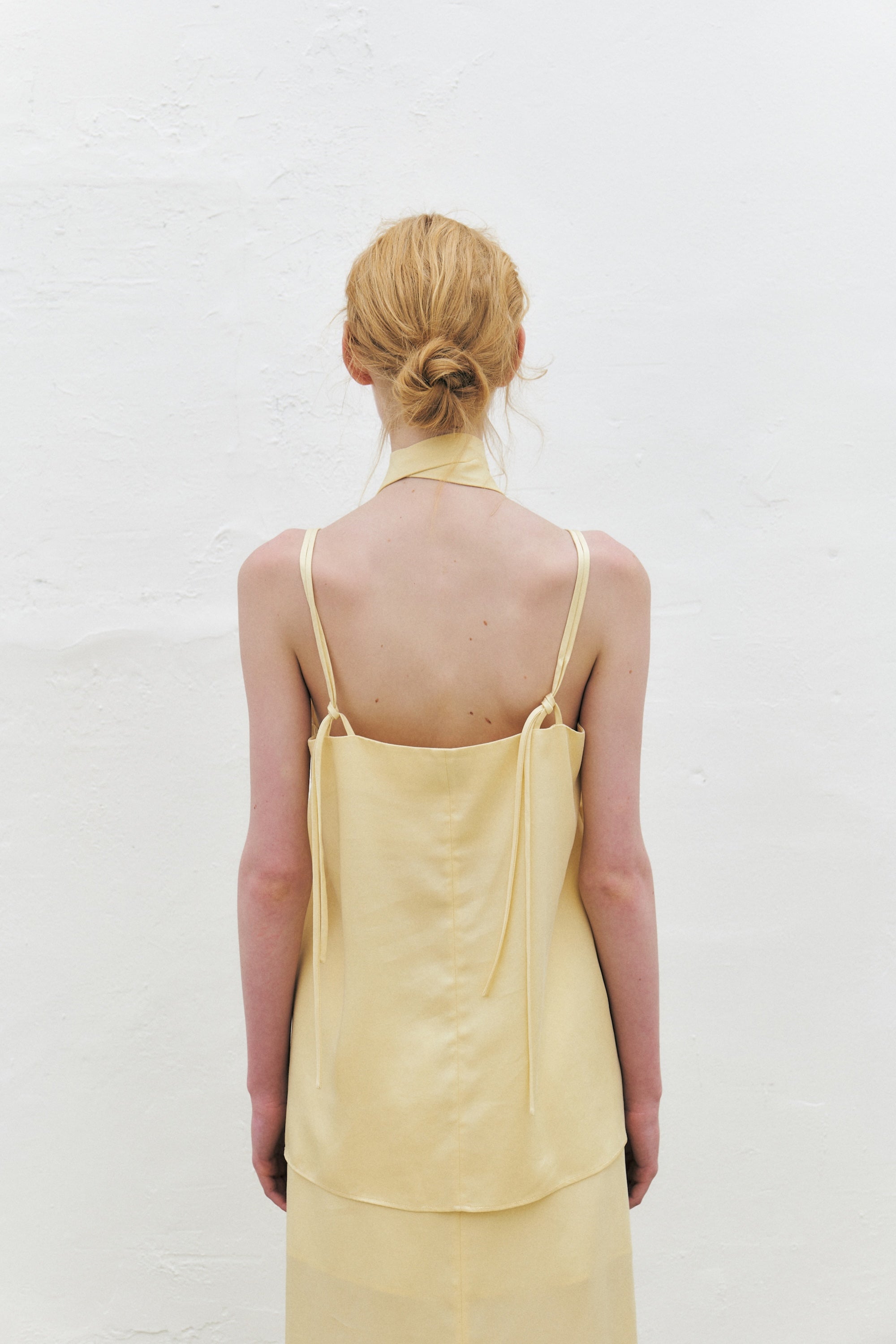 Tencel Twill Sleeveless Scarf Top