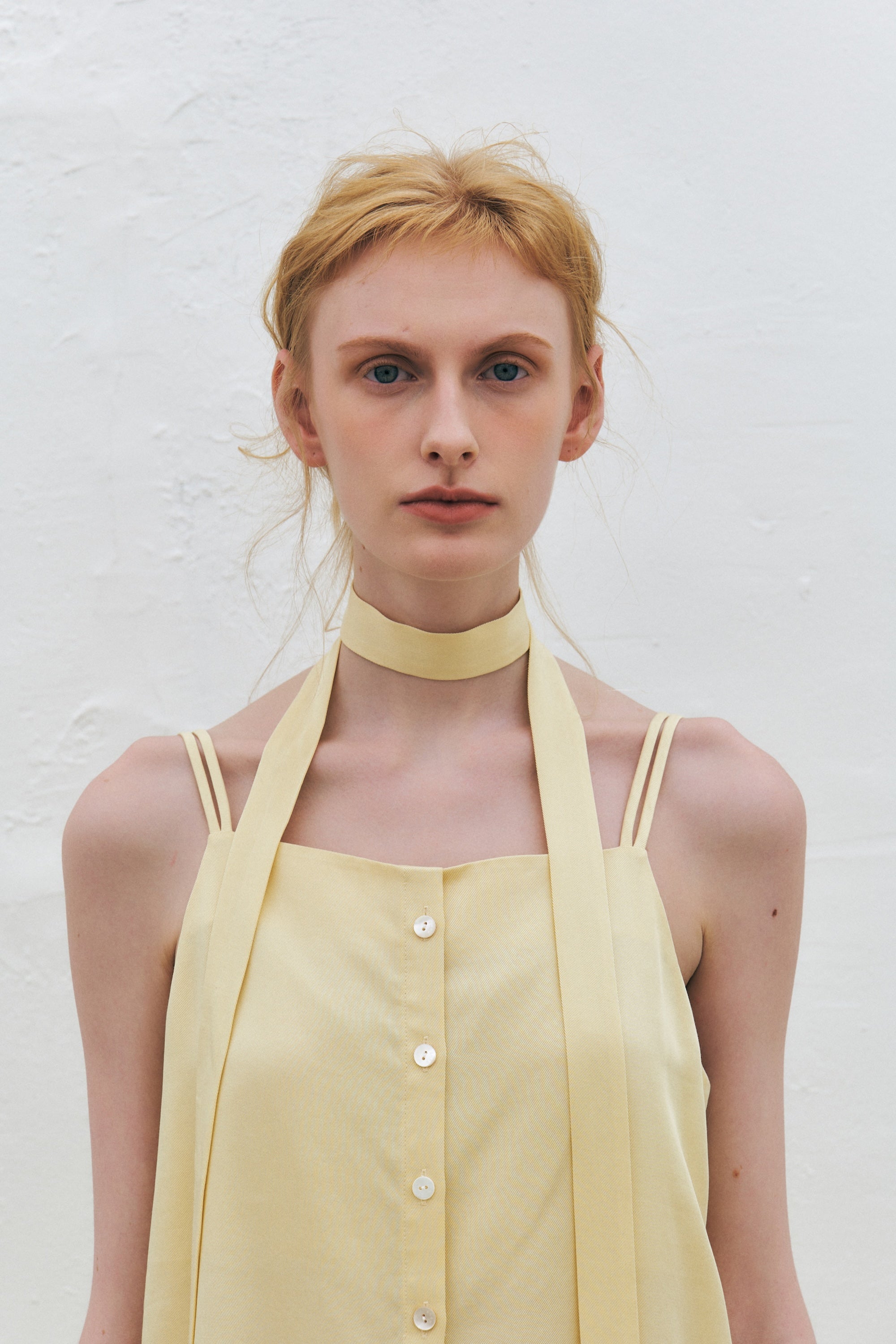 Tencel Twill Sleeveless Scarf Top