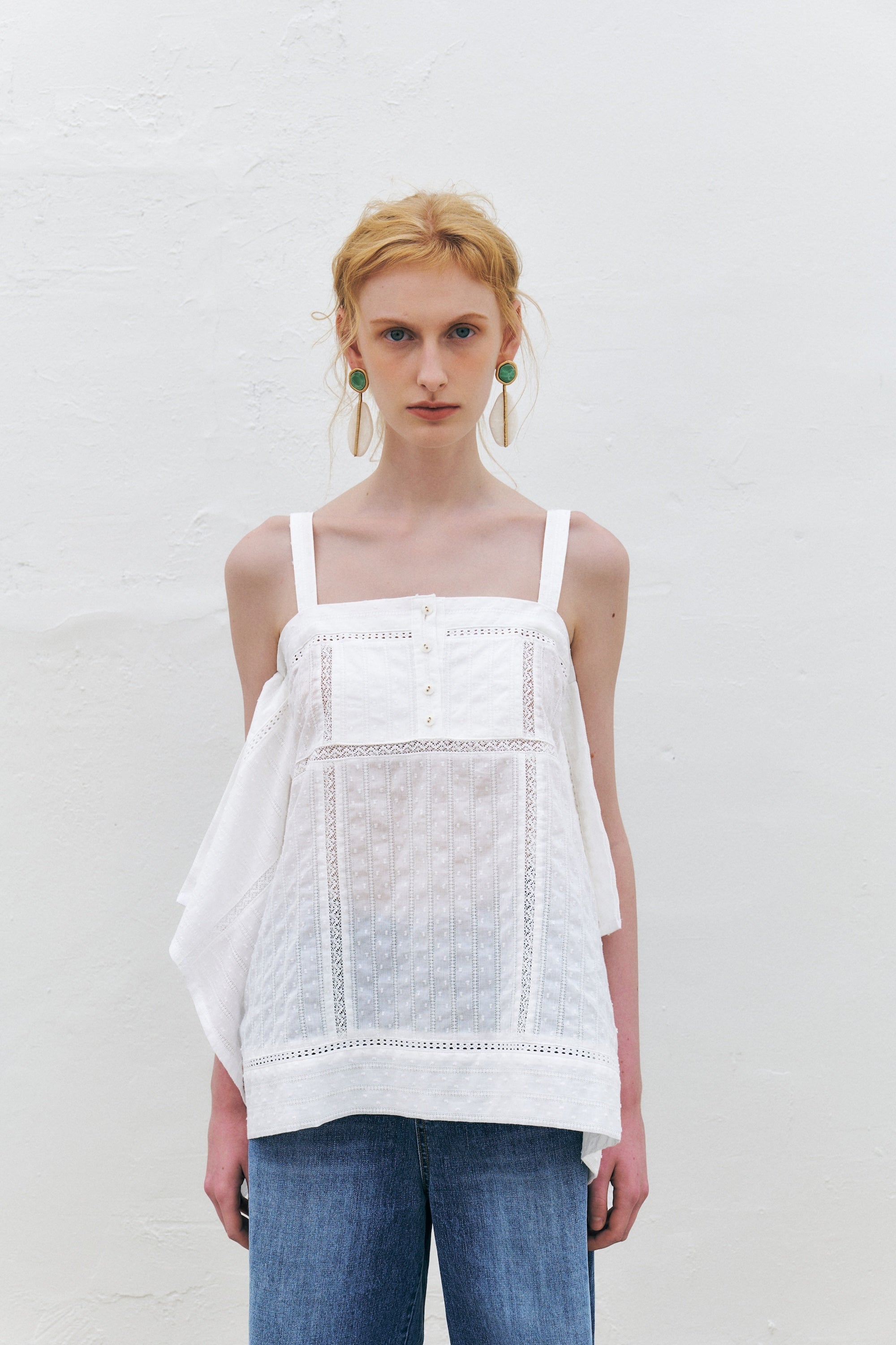 Eyelet Embroidered Cotton Top