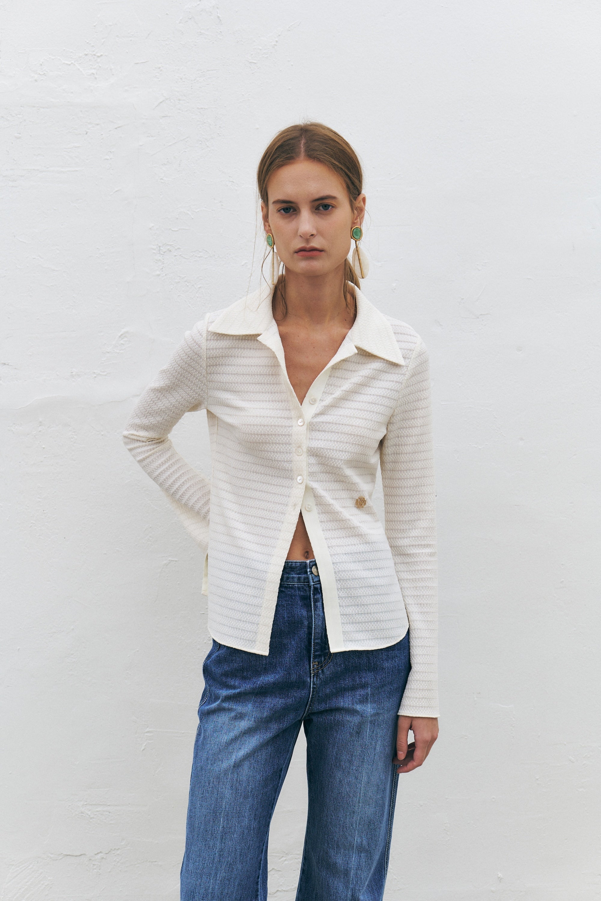 Crinkled Fitted Shirt