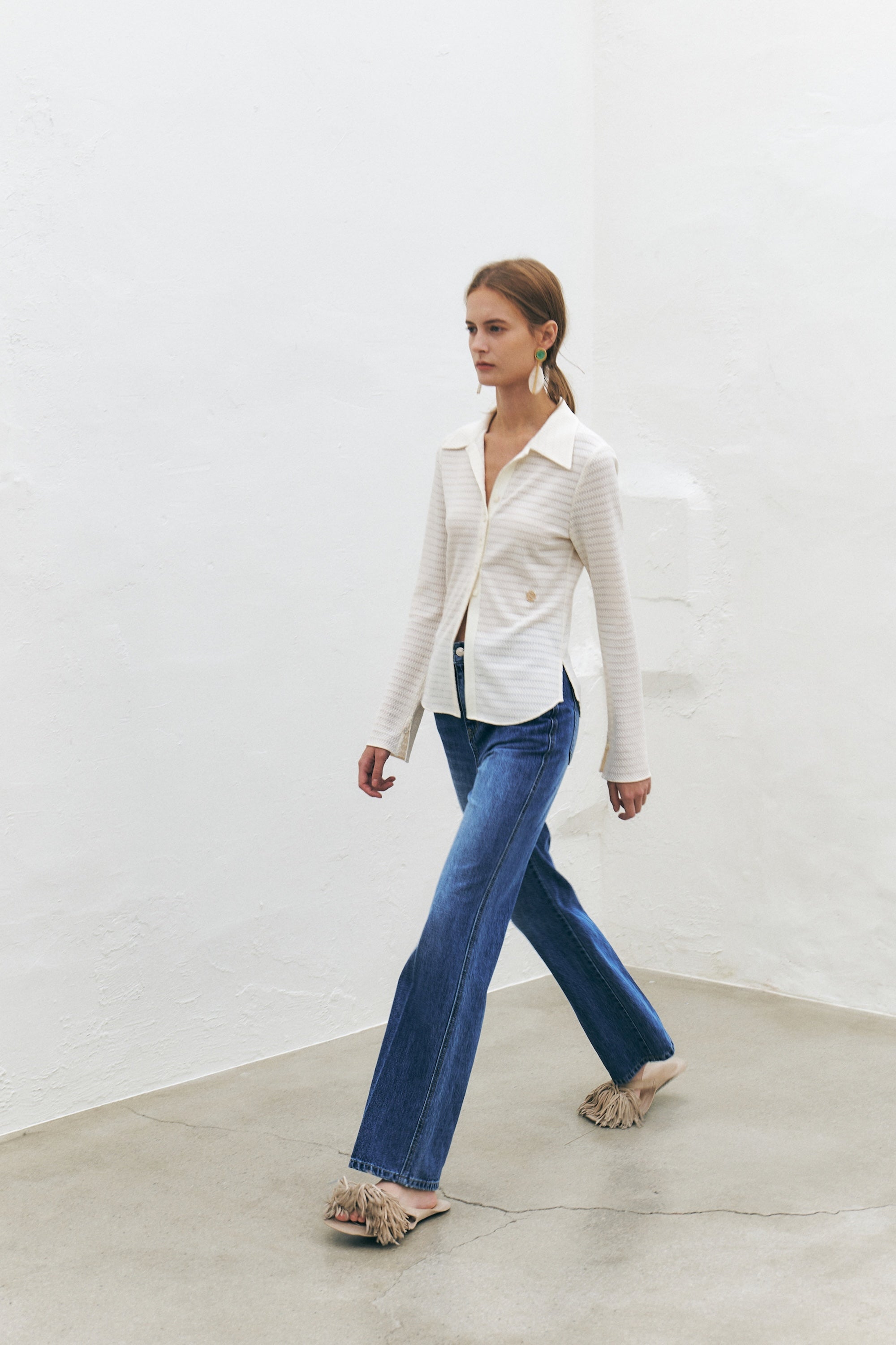 Crinkled Fitted Shirt