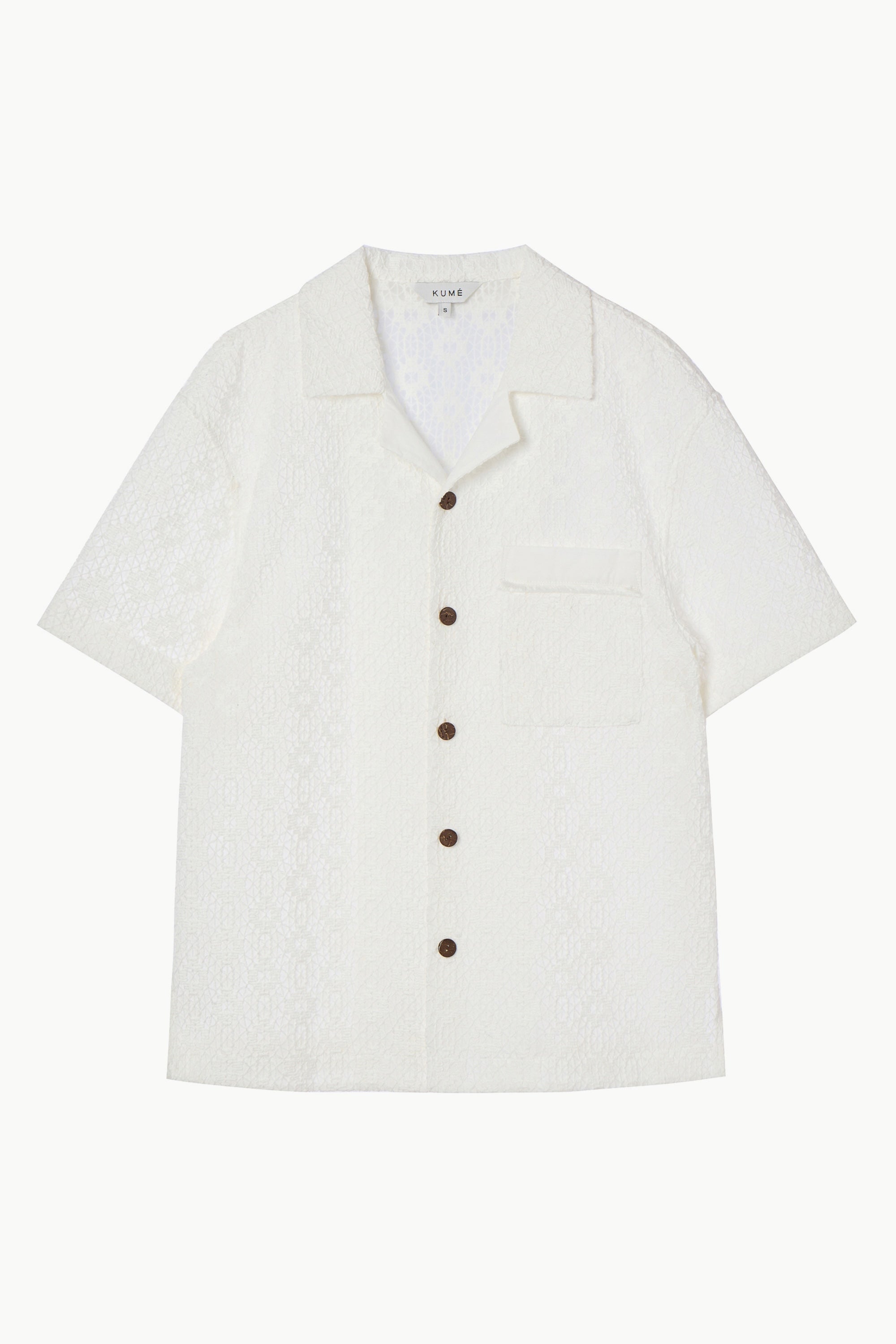 Lace Embroidered Cotton Shirt