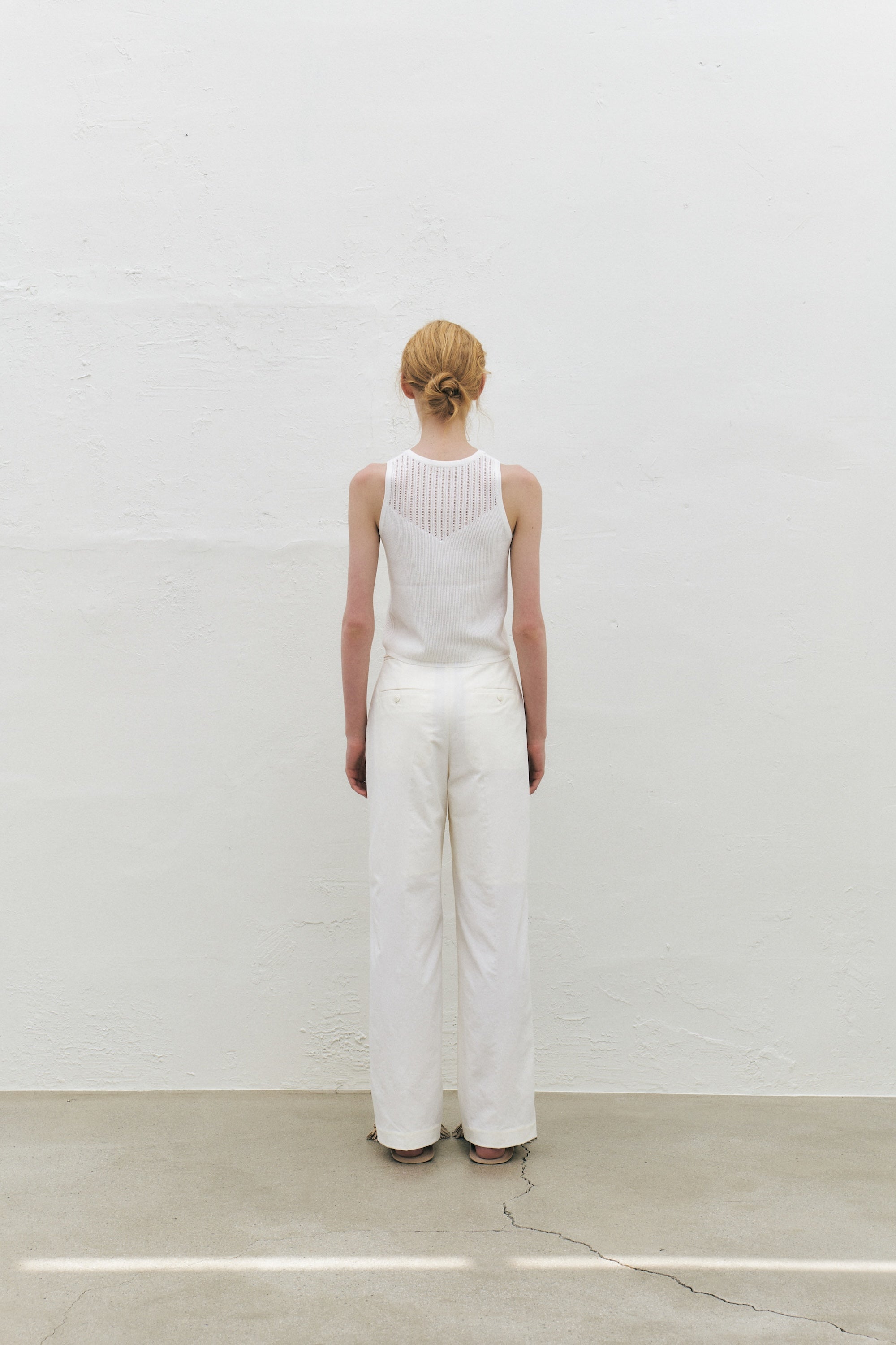 Relaxed Nylon Pintucked Pants