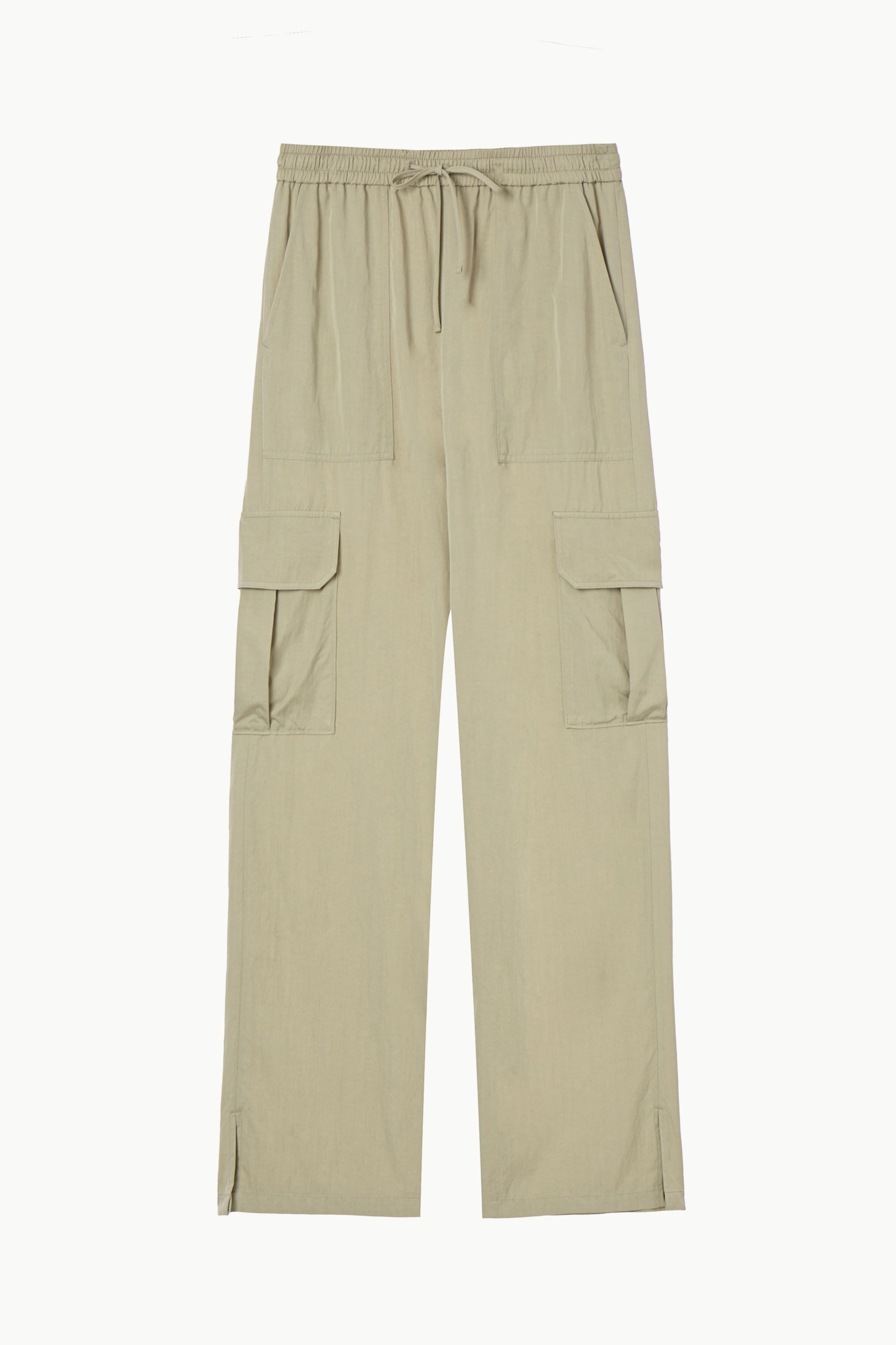 Rayon Banded Cargo Pants