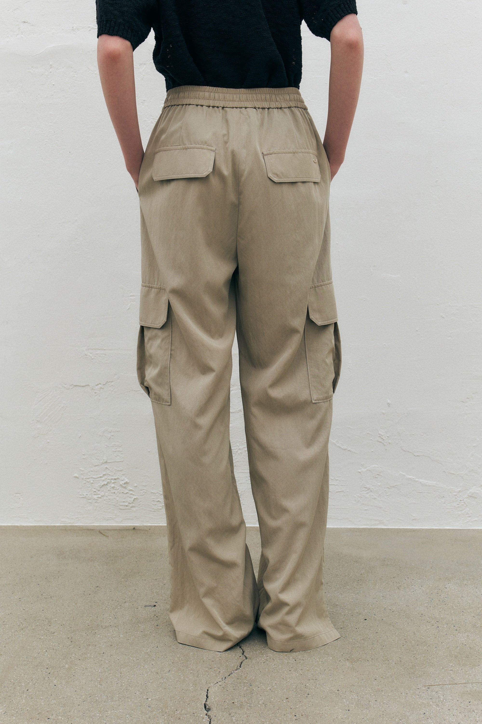 Rayon Banded Cargo Pants