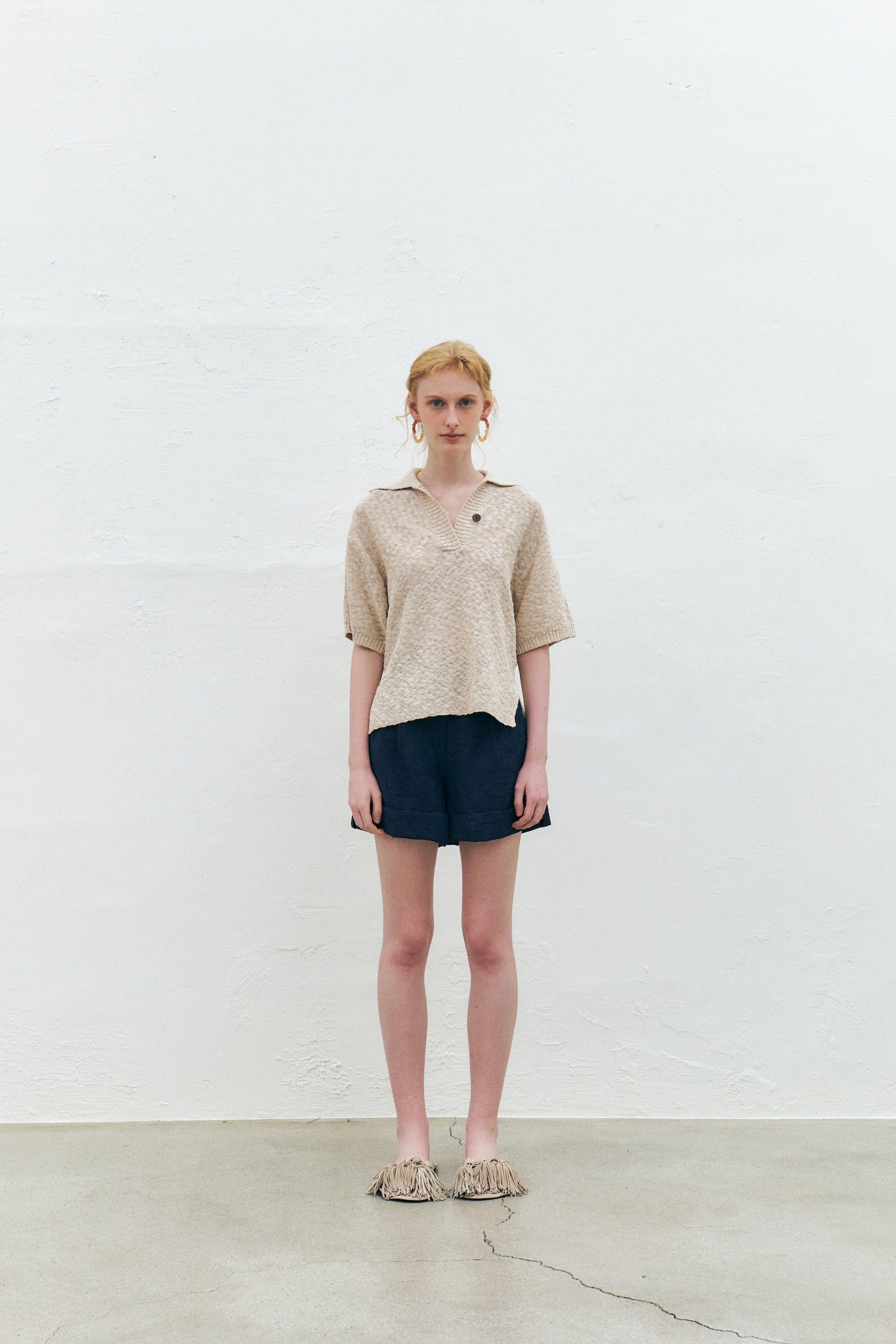 Paisley Linen Blend Shorts