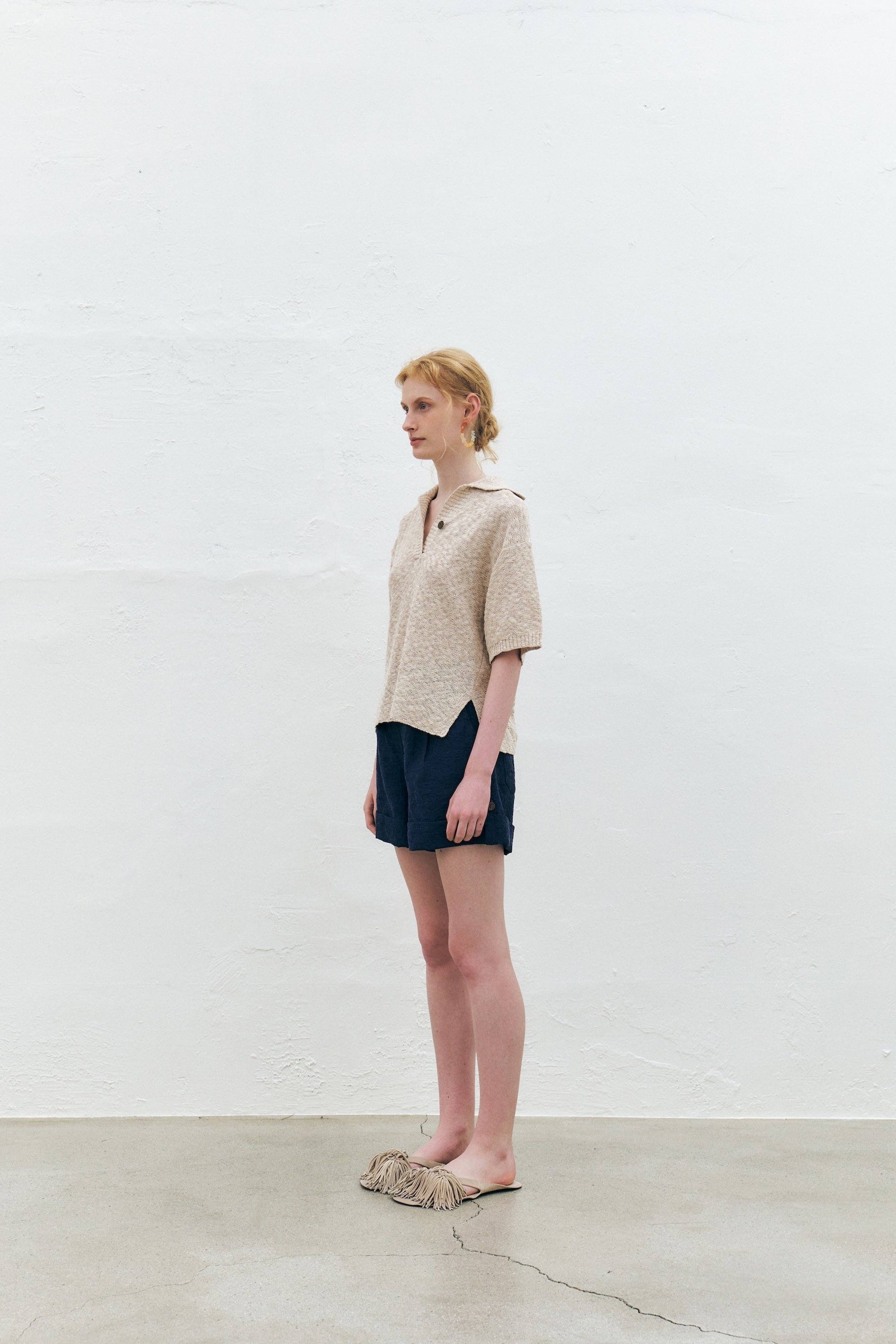 Paisley Linen Blend Shorts