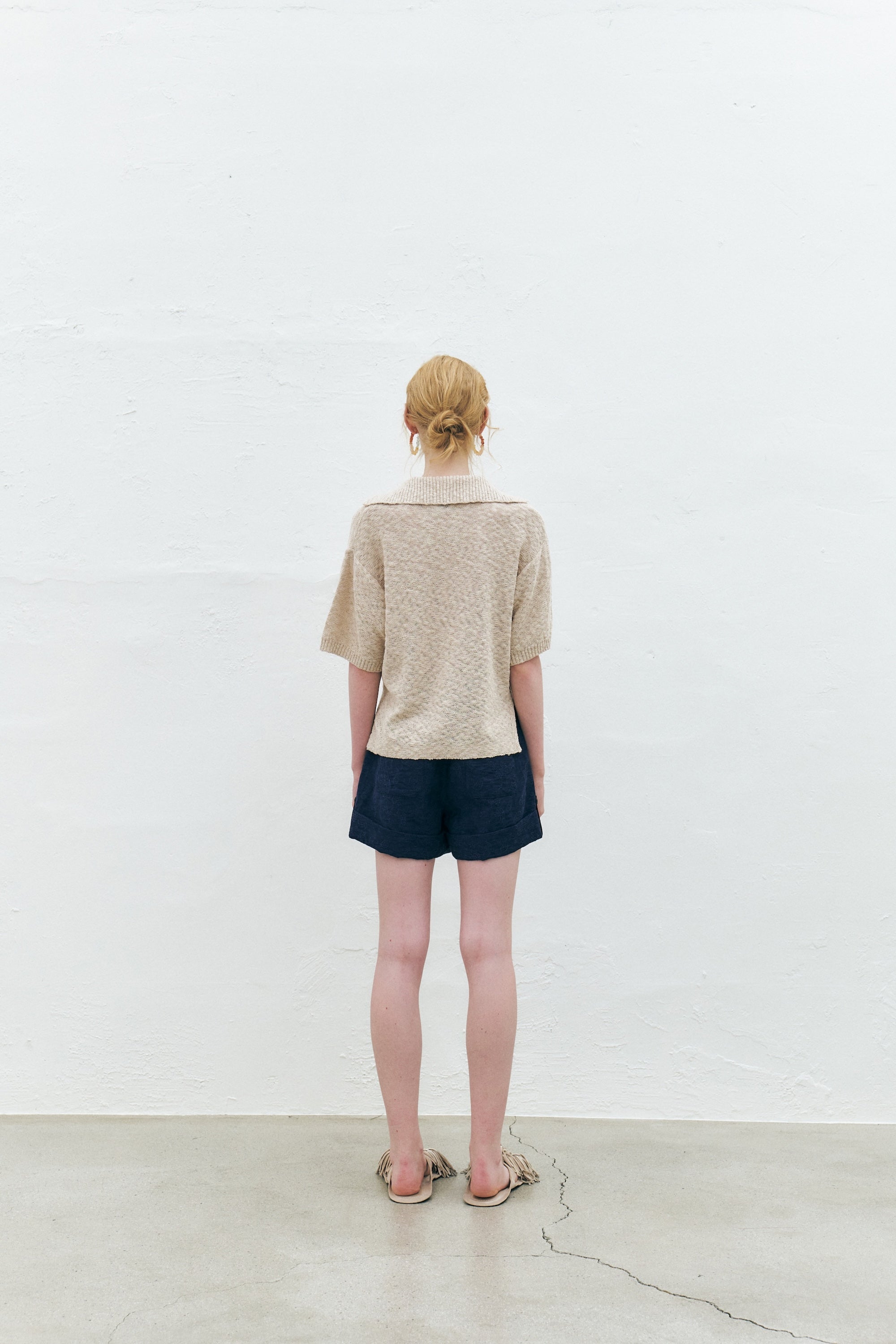 Paisley Linen Blend Shorts