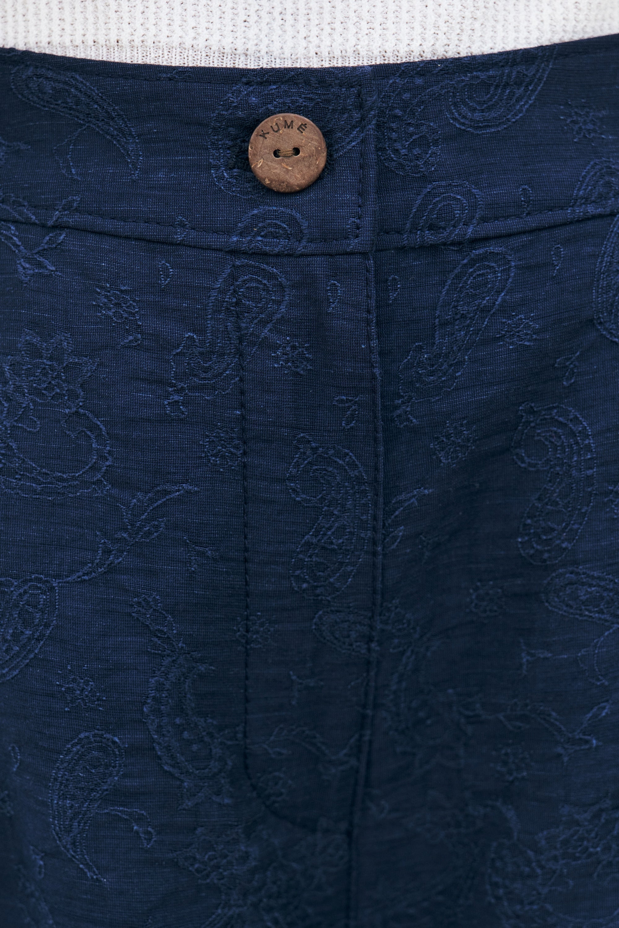 Paisley Linen Blend Shorts