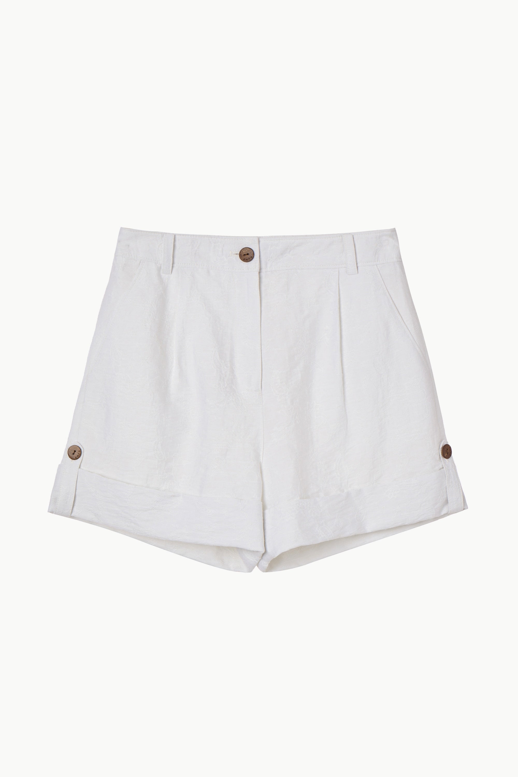 Paisley Linen Blend Shorts
