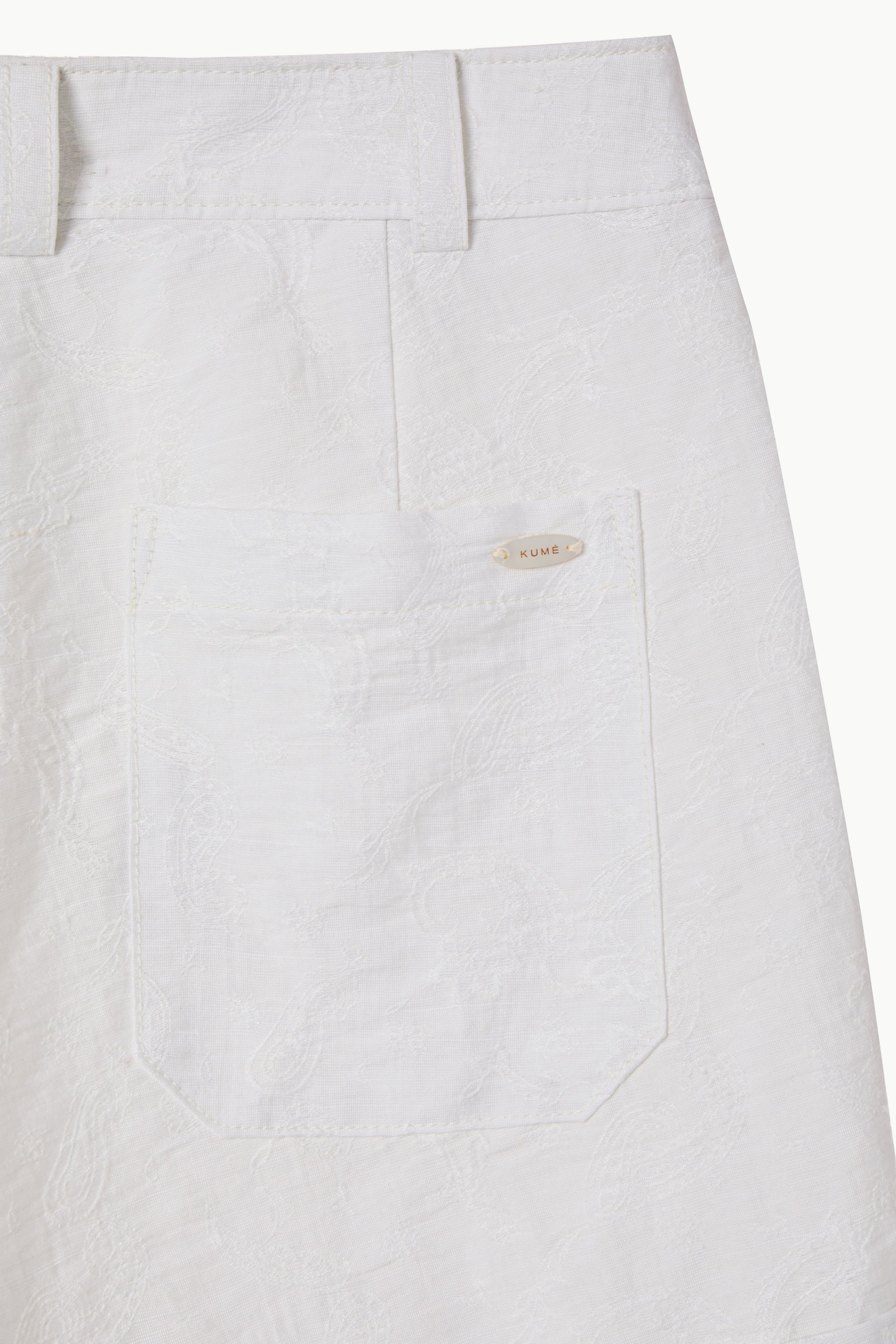 Paisley Linen Blend Shorts