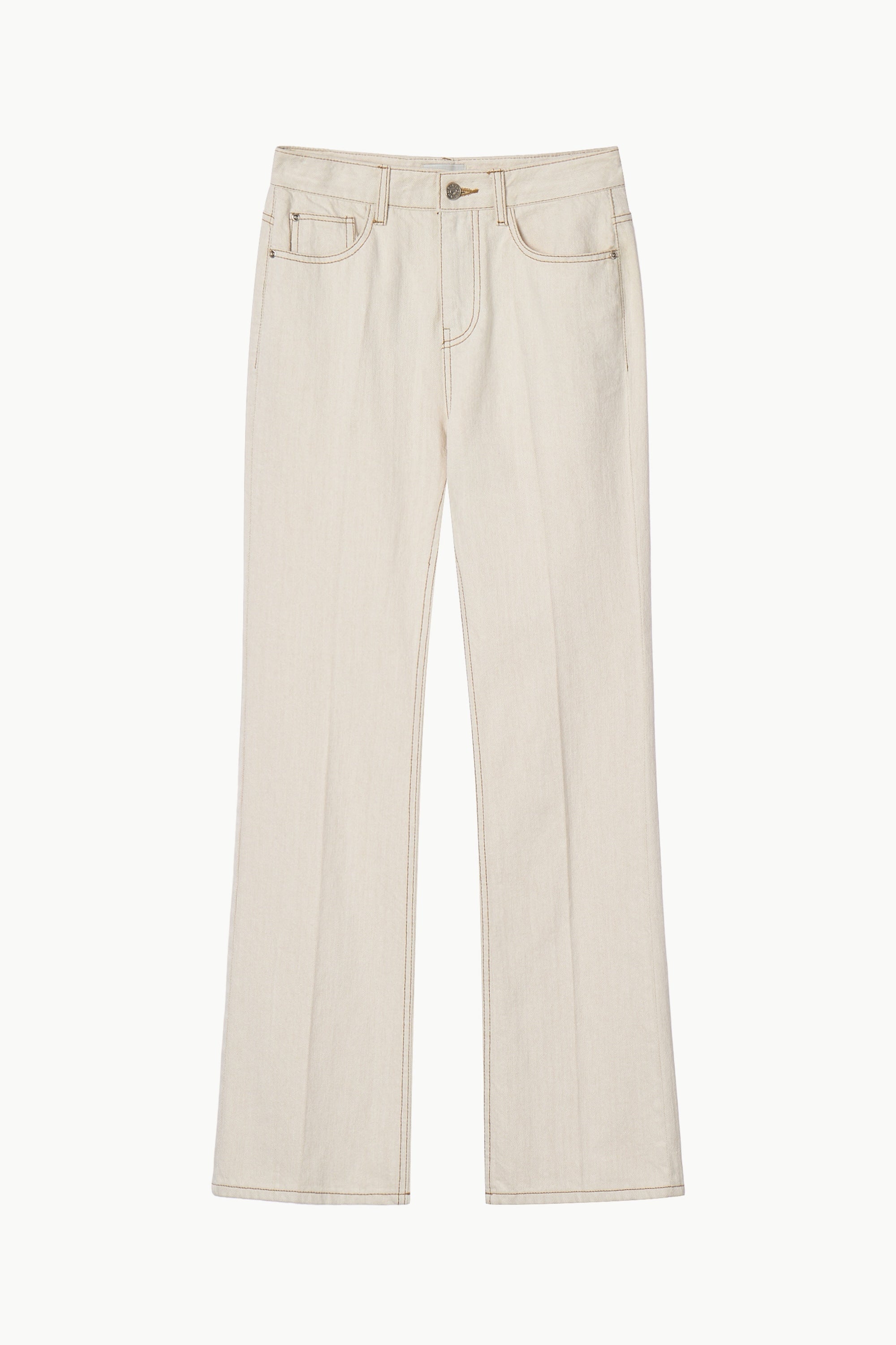 Double-faced Ecru Denim Pants