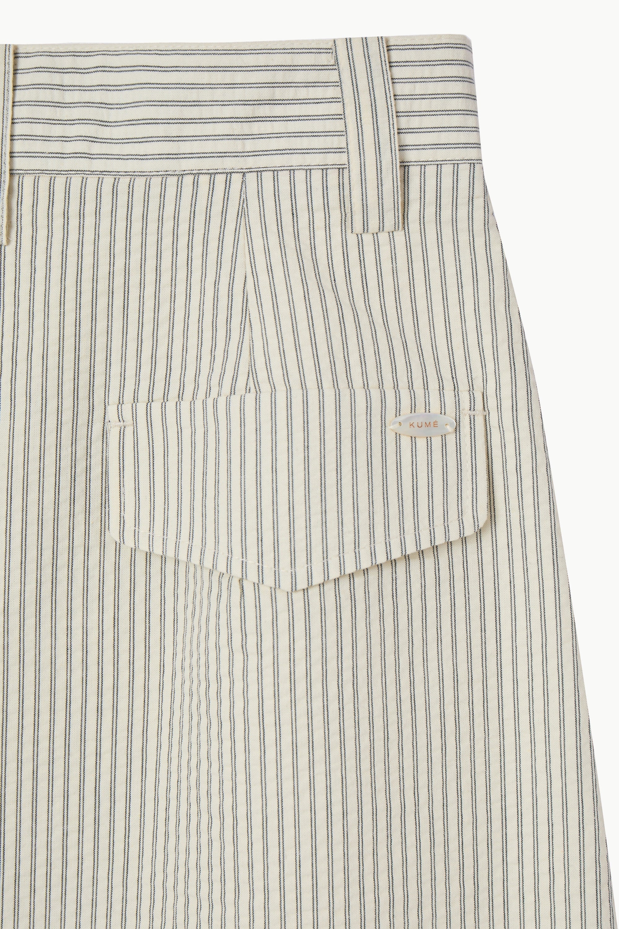 Box Pleated Striped Mini Skirt