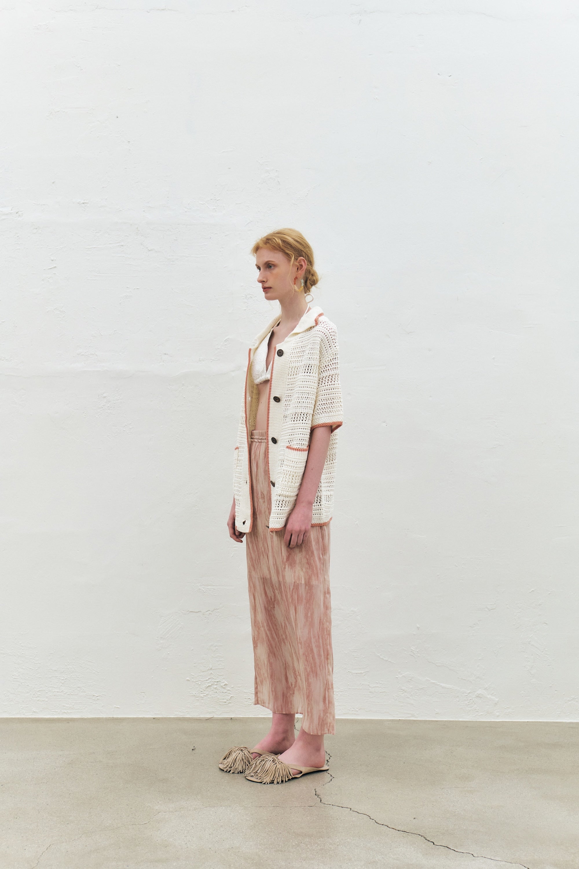 Crochet Cotton Short-sleeved Cardigan