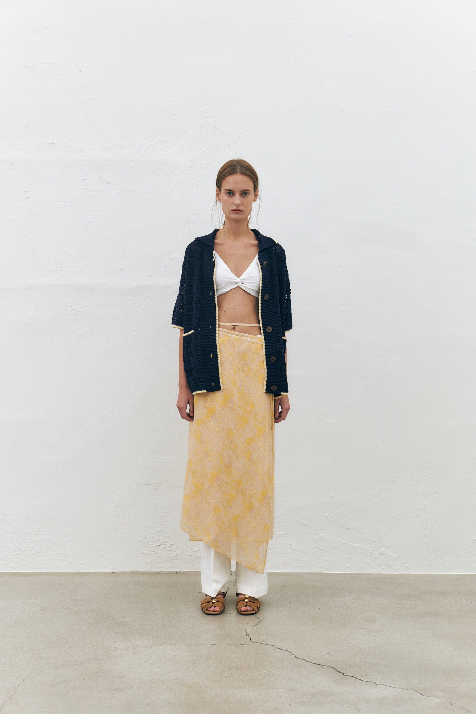 Crochet Cotton Short-sleeved Cardigan