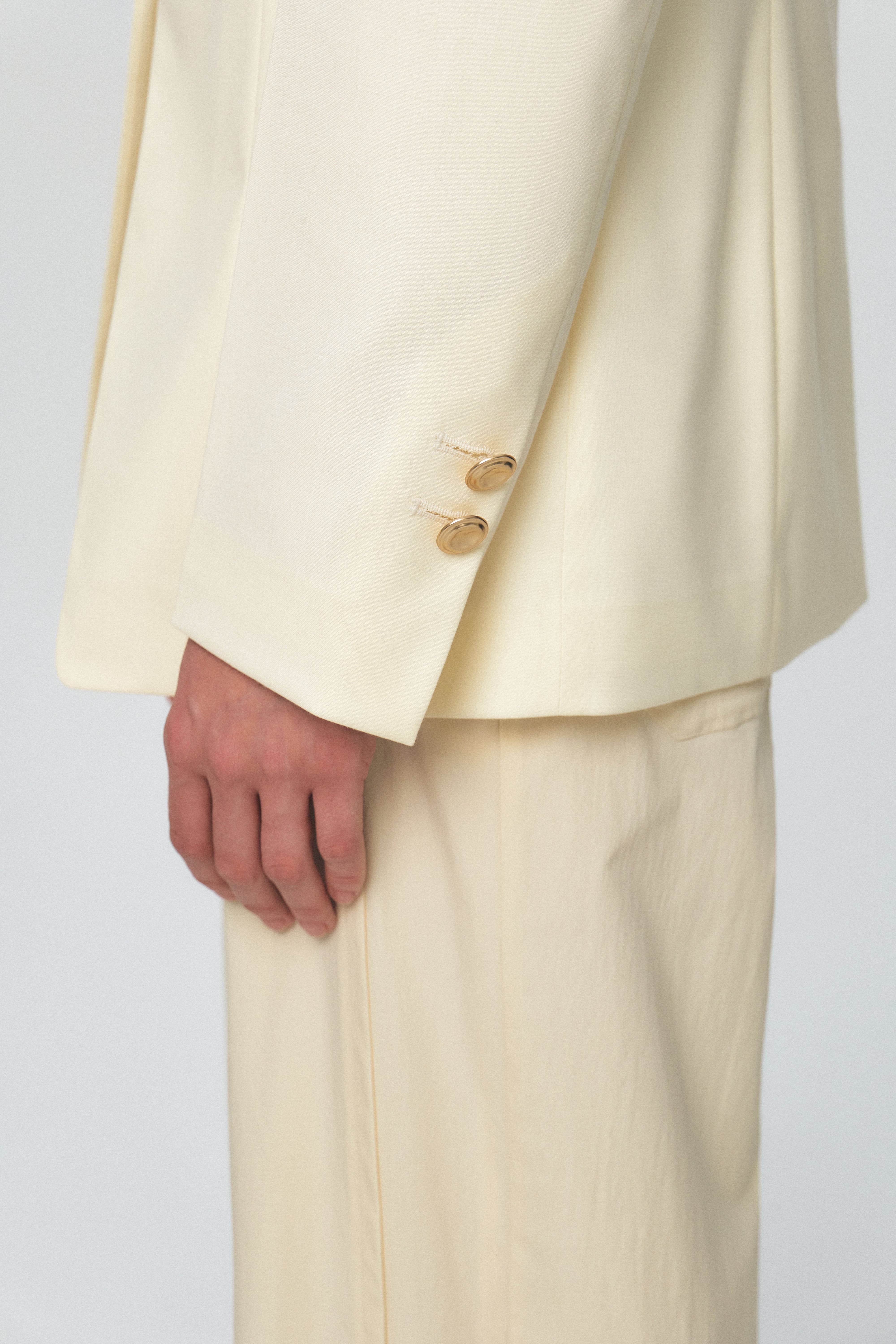 One Button Square-neck Jacket