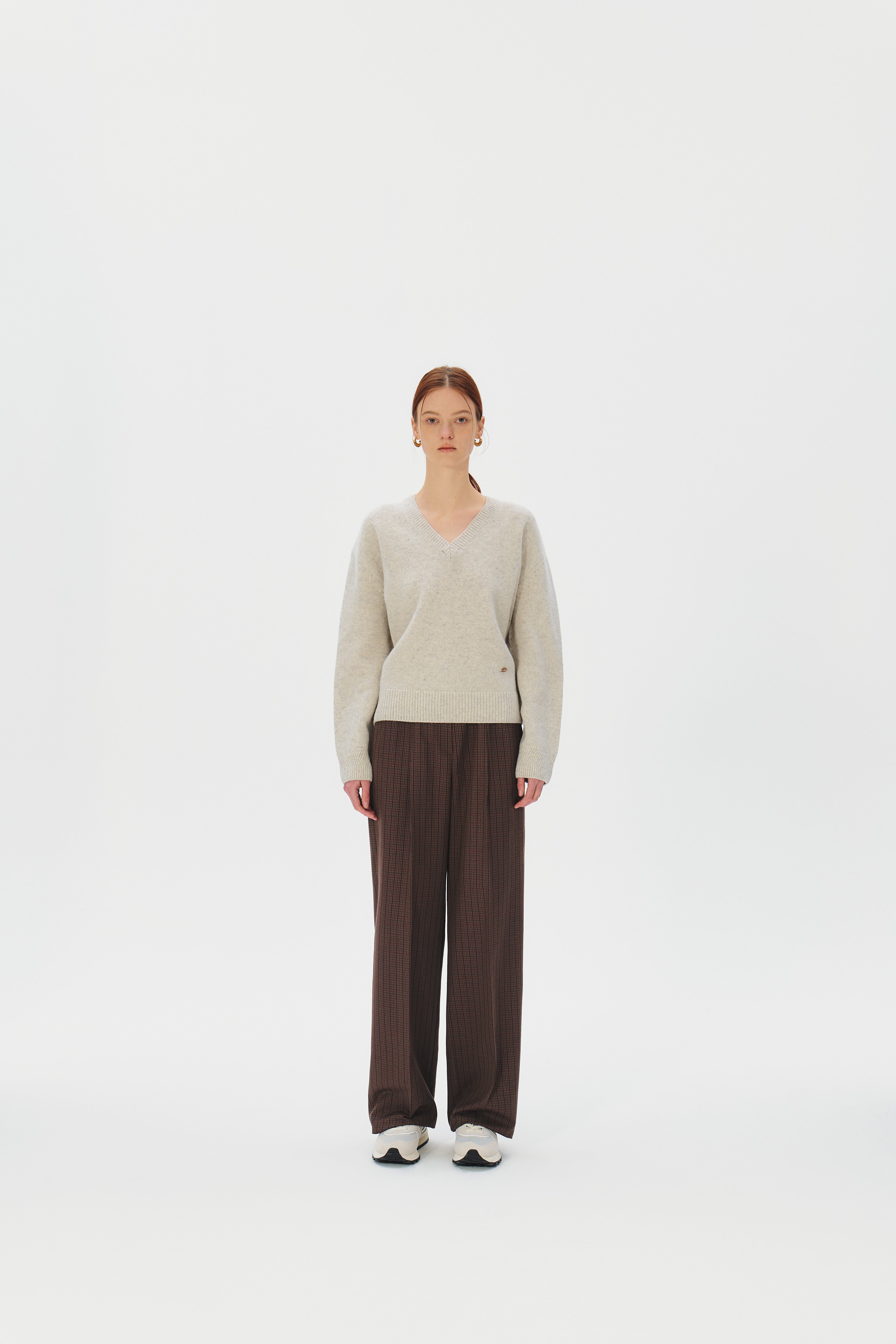 V-neck Superfine Merino Wool Sweater