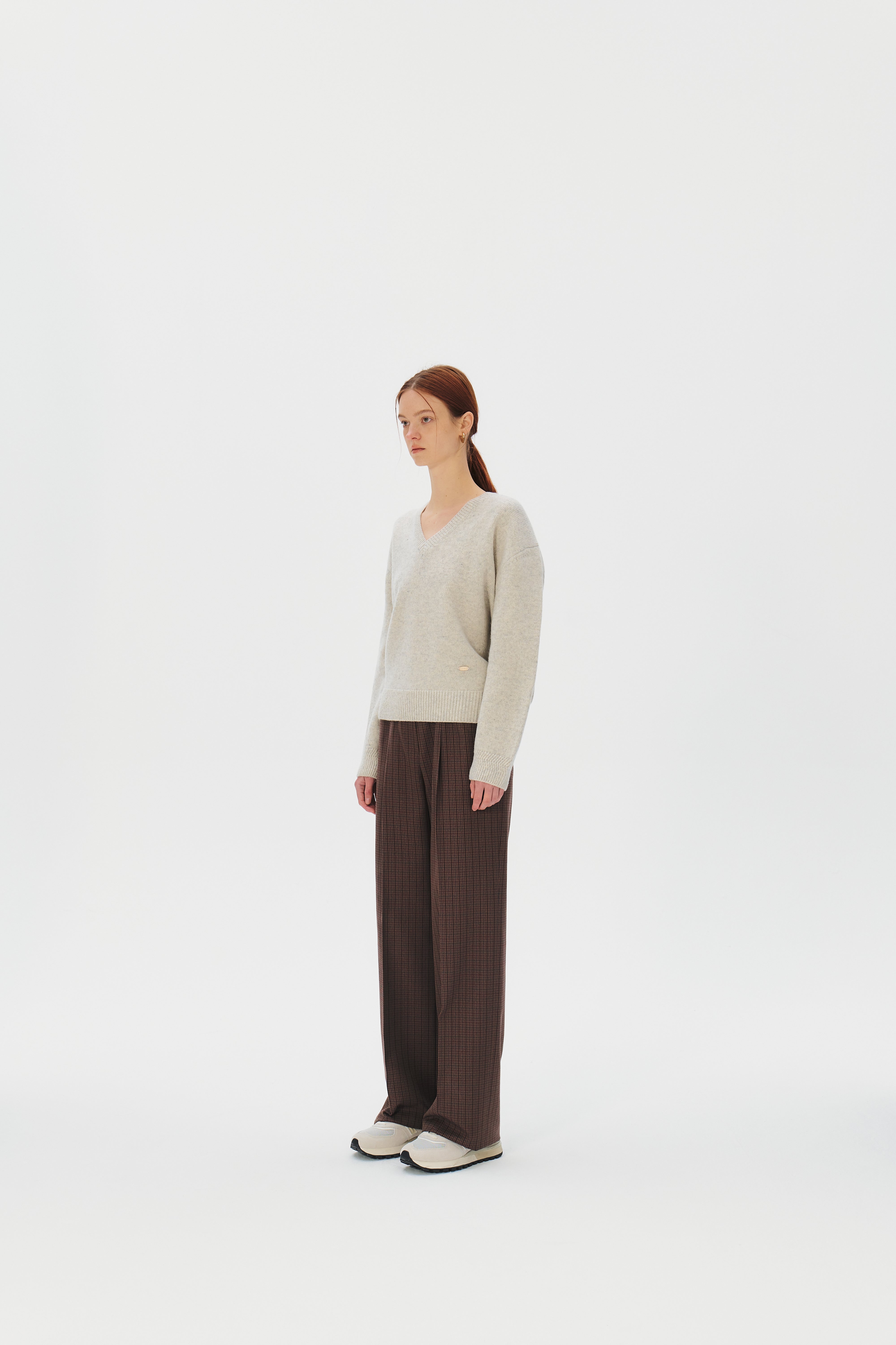 V-neck Superfine Merino Wool Sweater