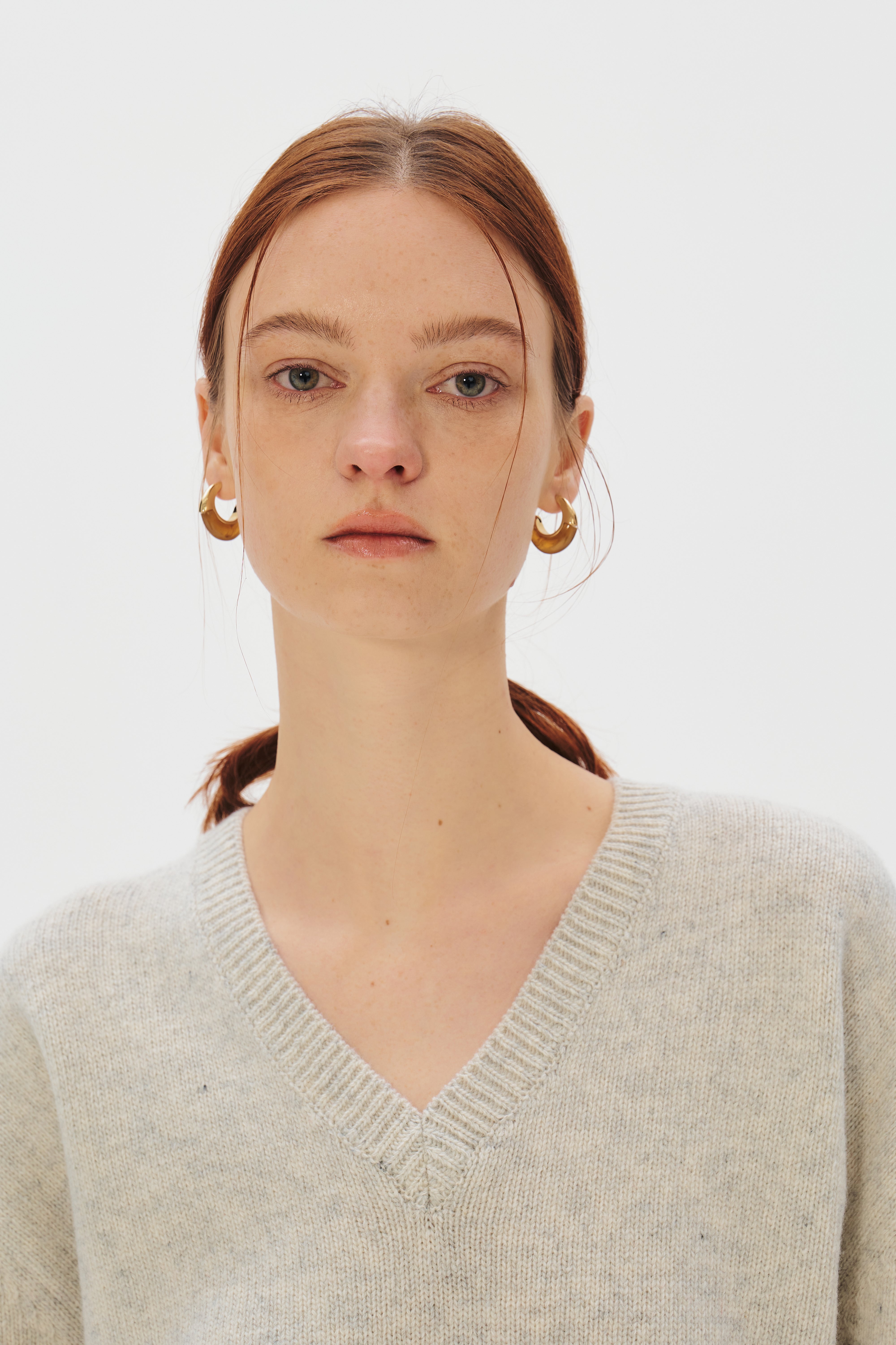 V-neck Superfine Merino Wool Sweater