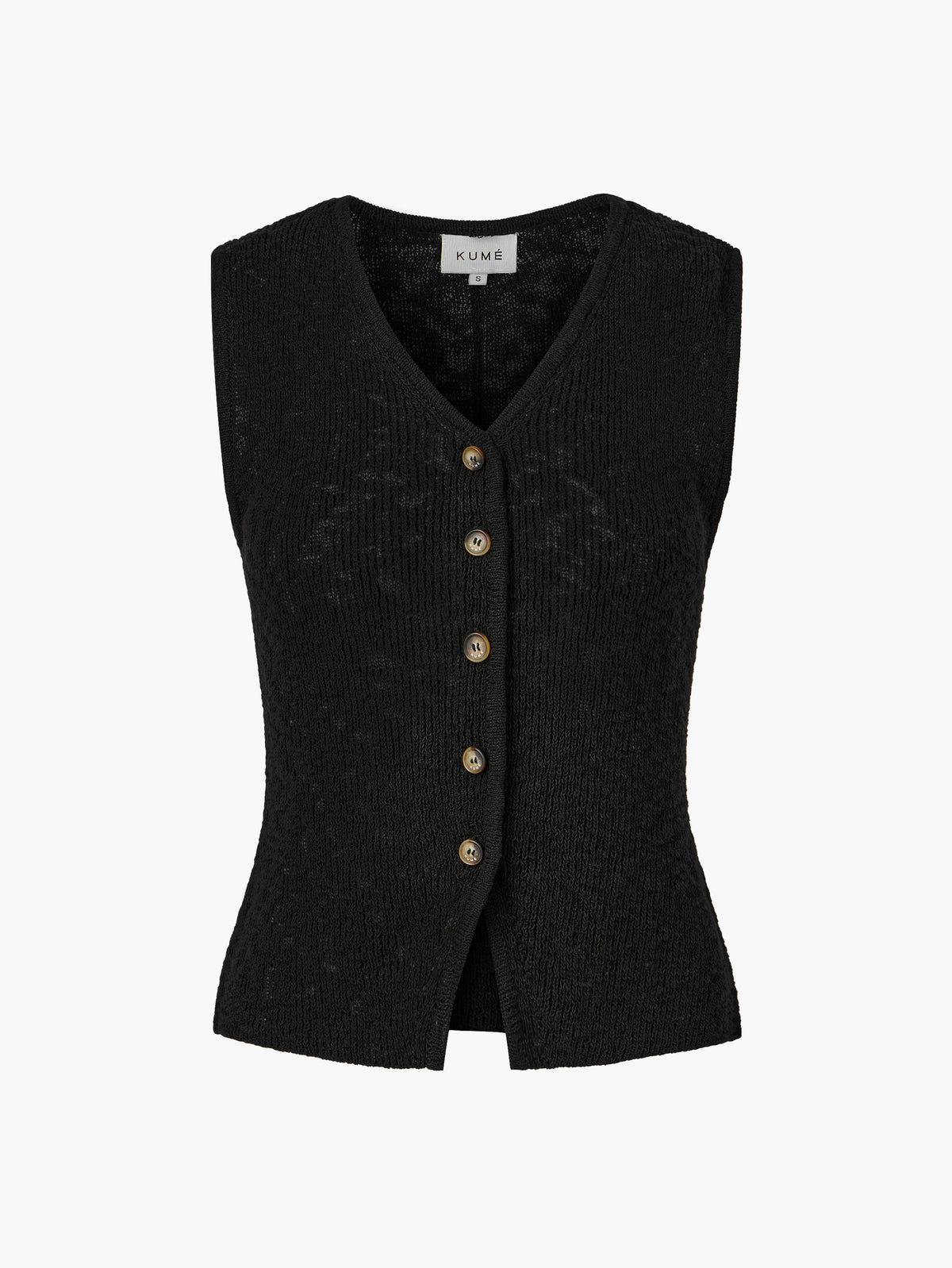 Fitted Button Knitted Vest