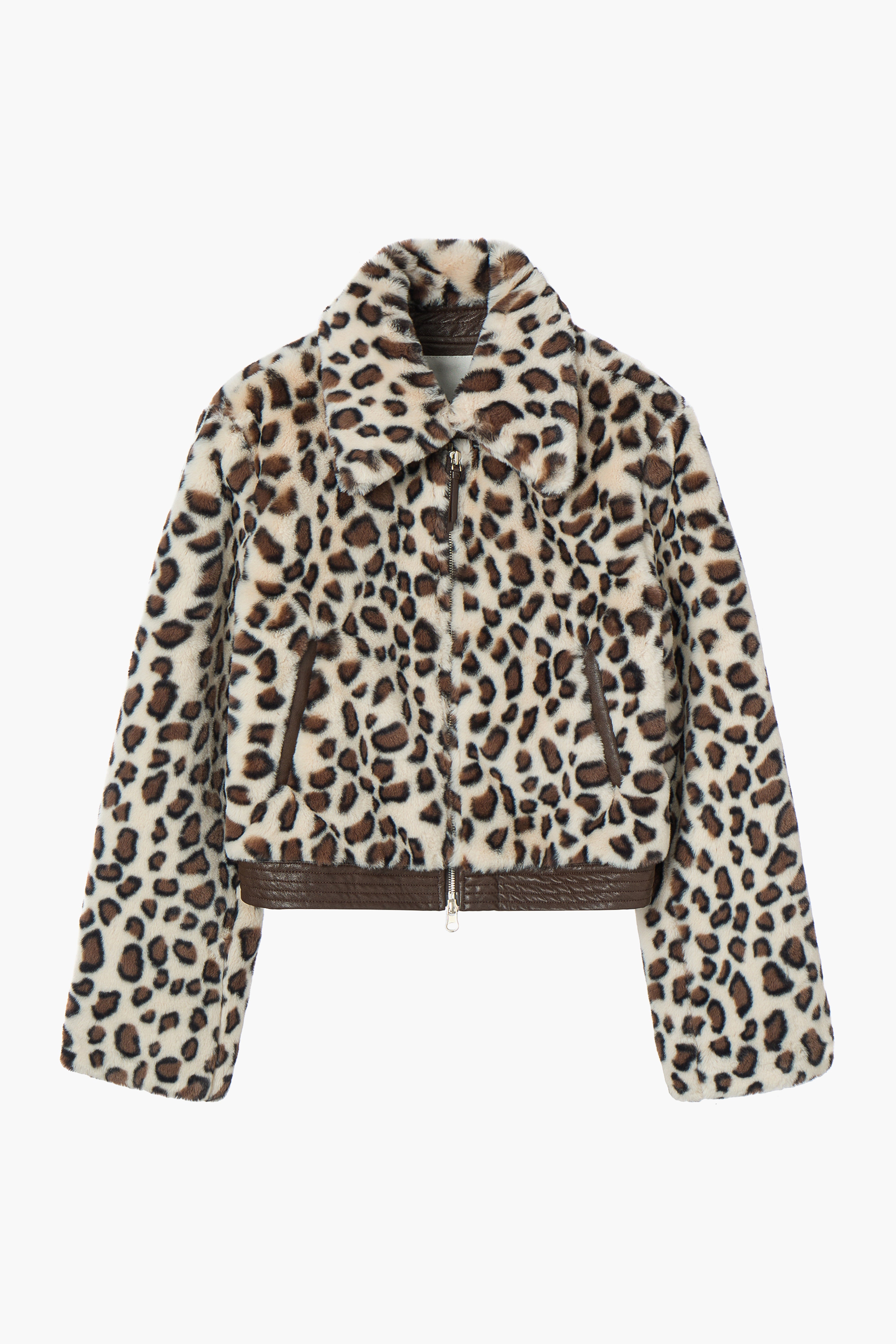 Eco-friendly Leopard Fur Jacket