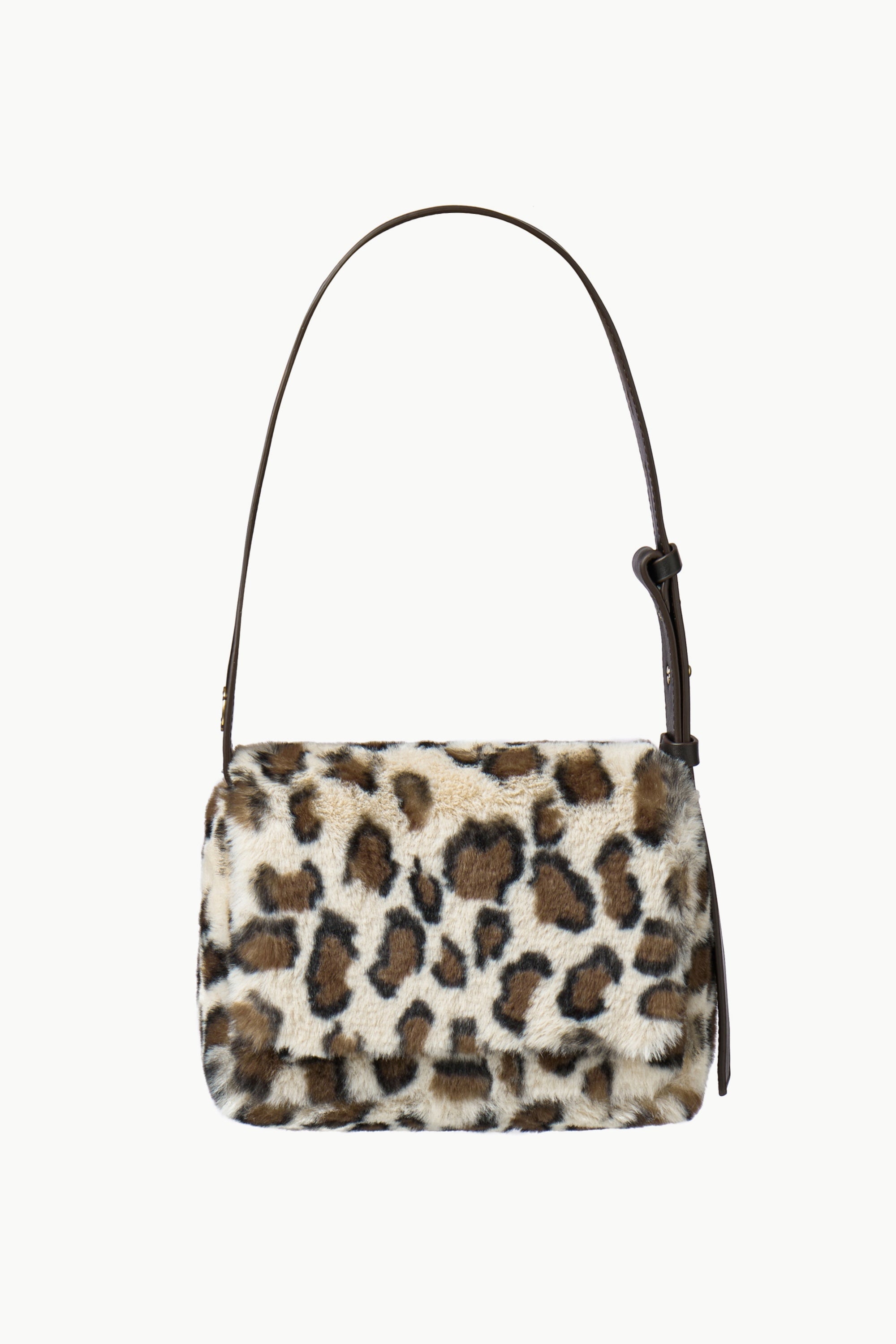 Eco-friendly Leopard Fur Shoulder Bag