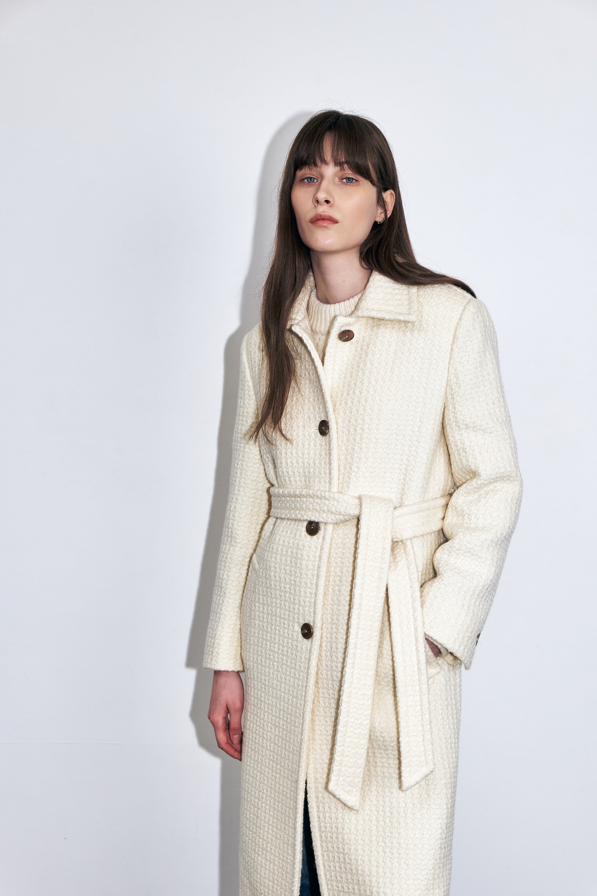 Waffle Robe Wool Coat