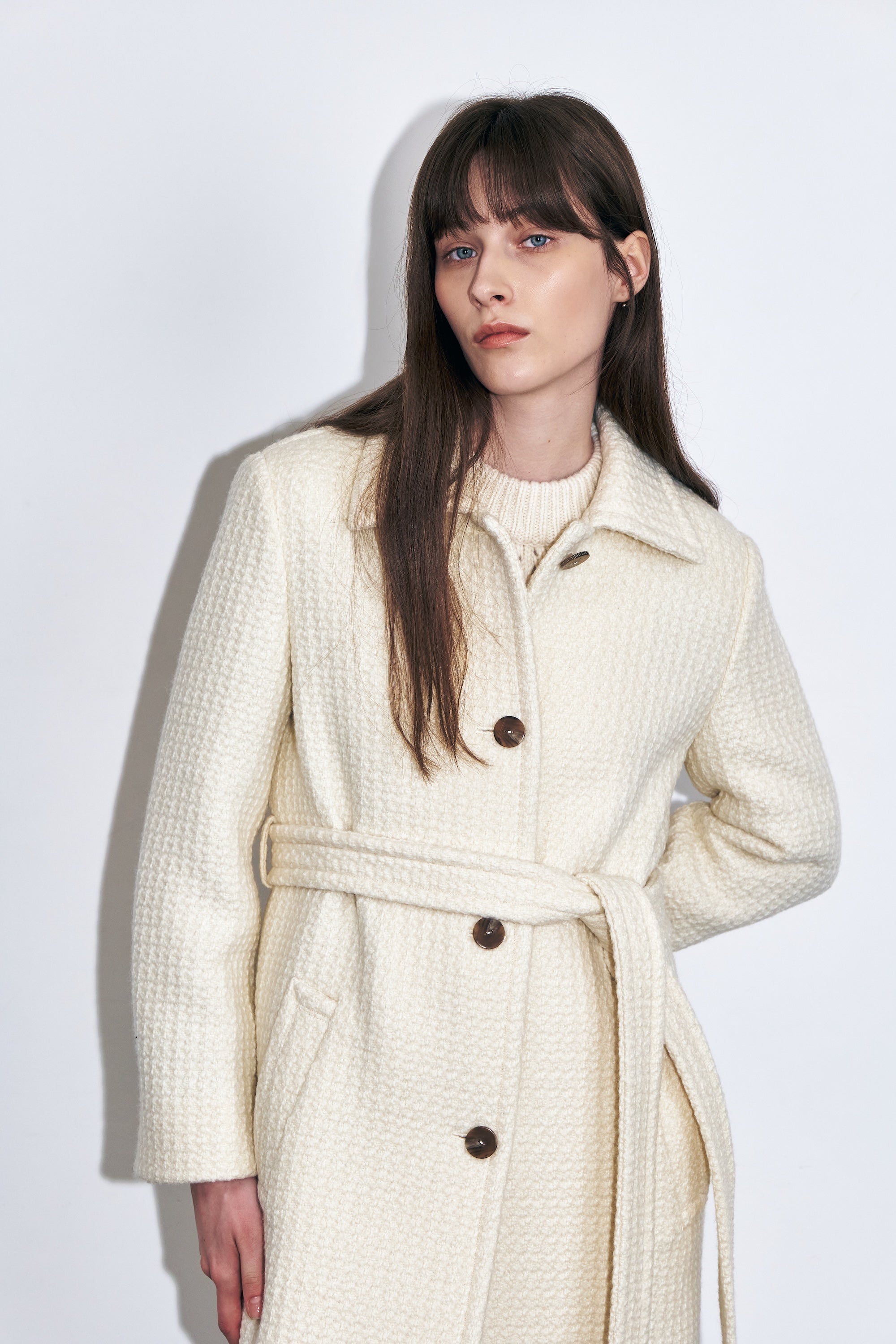 Waffle Robe Wool Coat