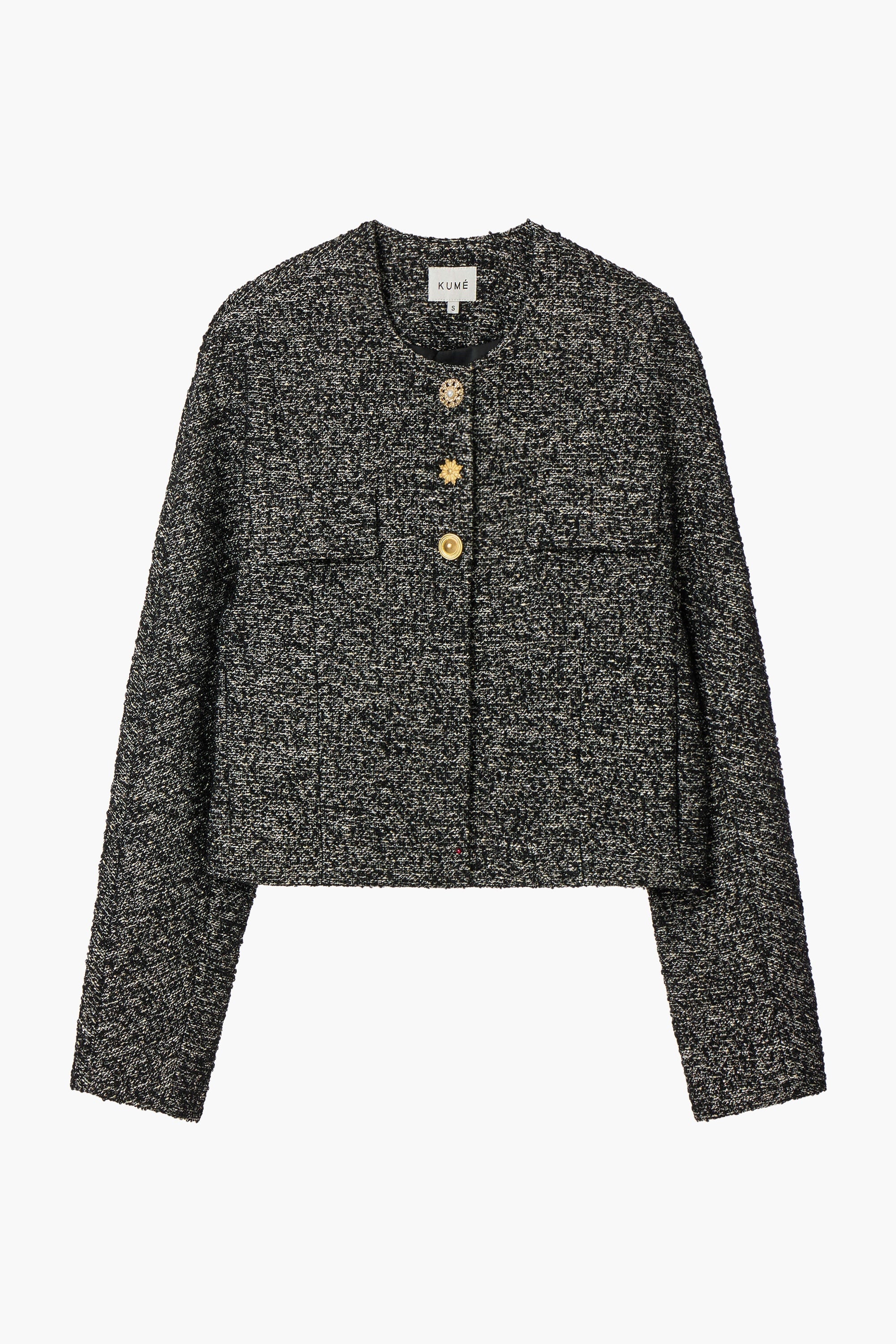 Three Button Tweed Jacket