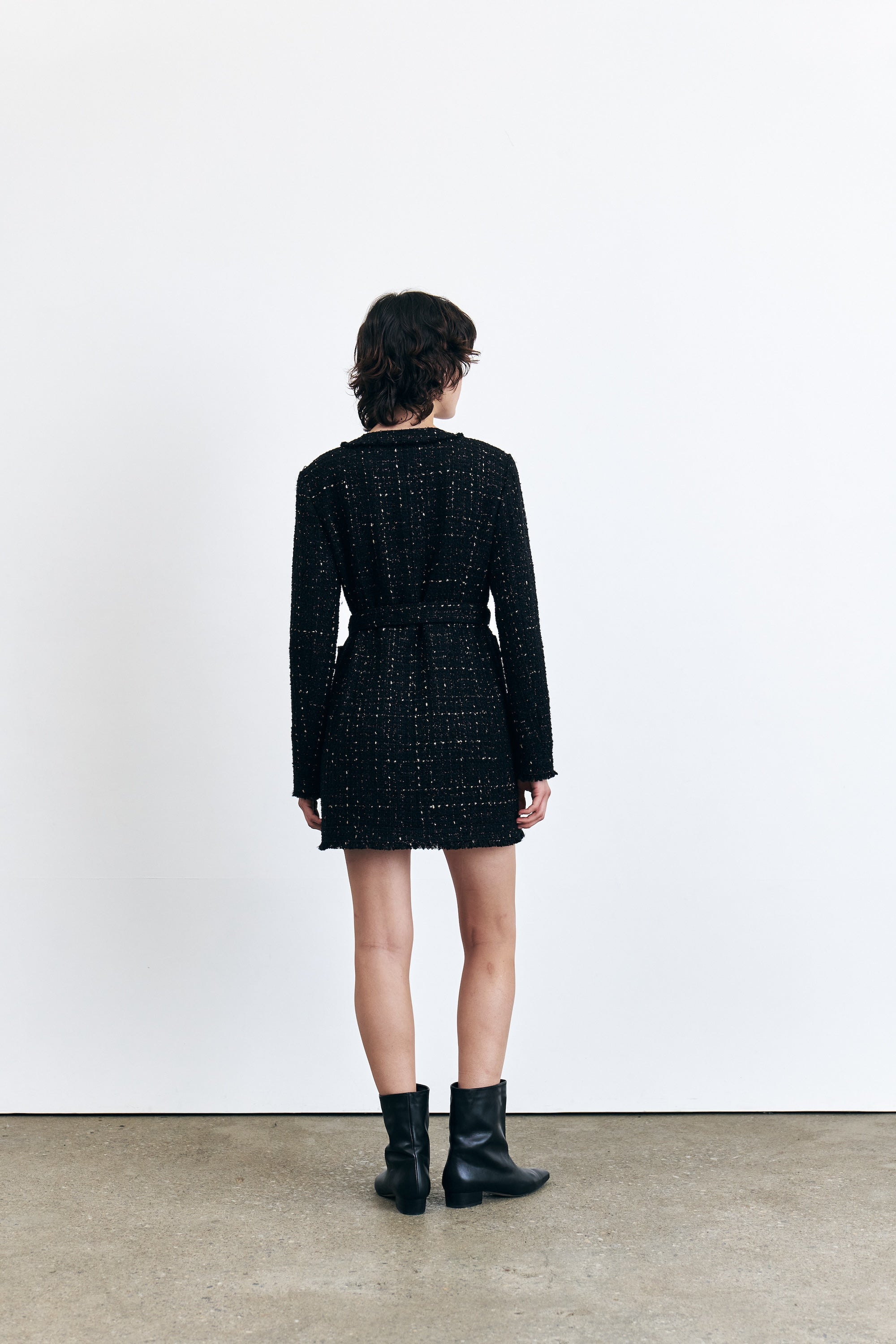 Tweed Zip-up Dress and Jacket