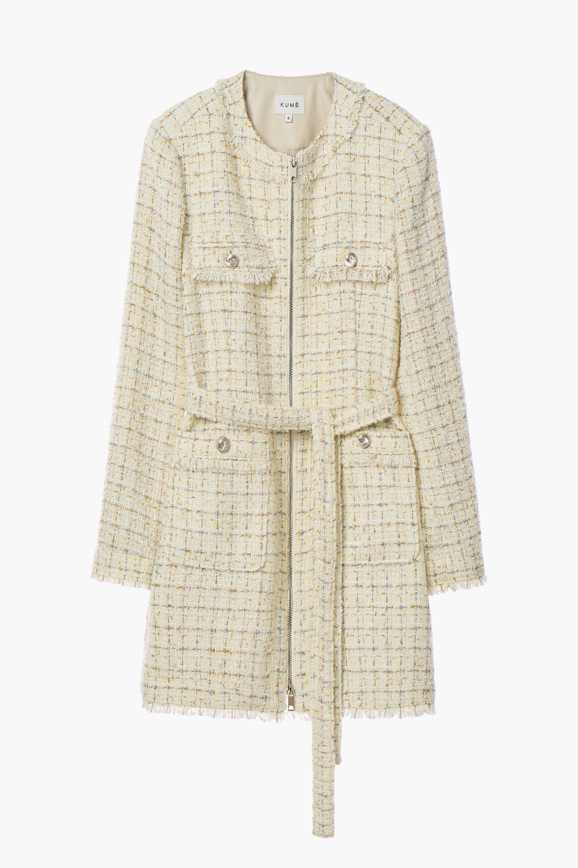 Tweed Zip-up Dress and Jacket