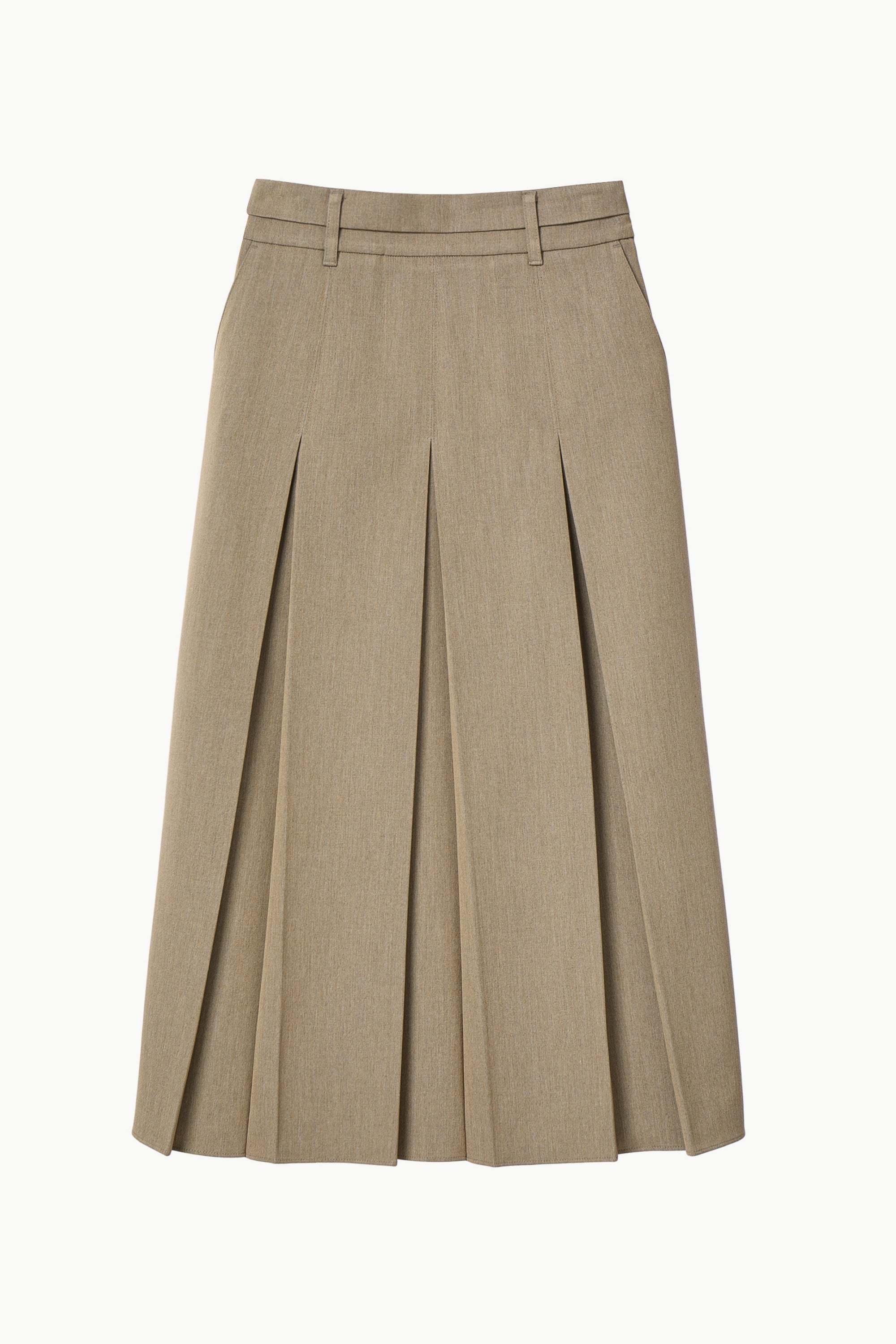 Wrinkle-free Waist Pleated Long Skirt