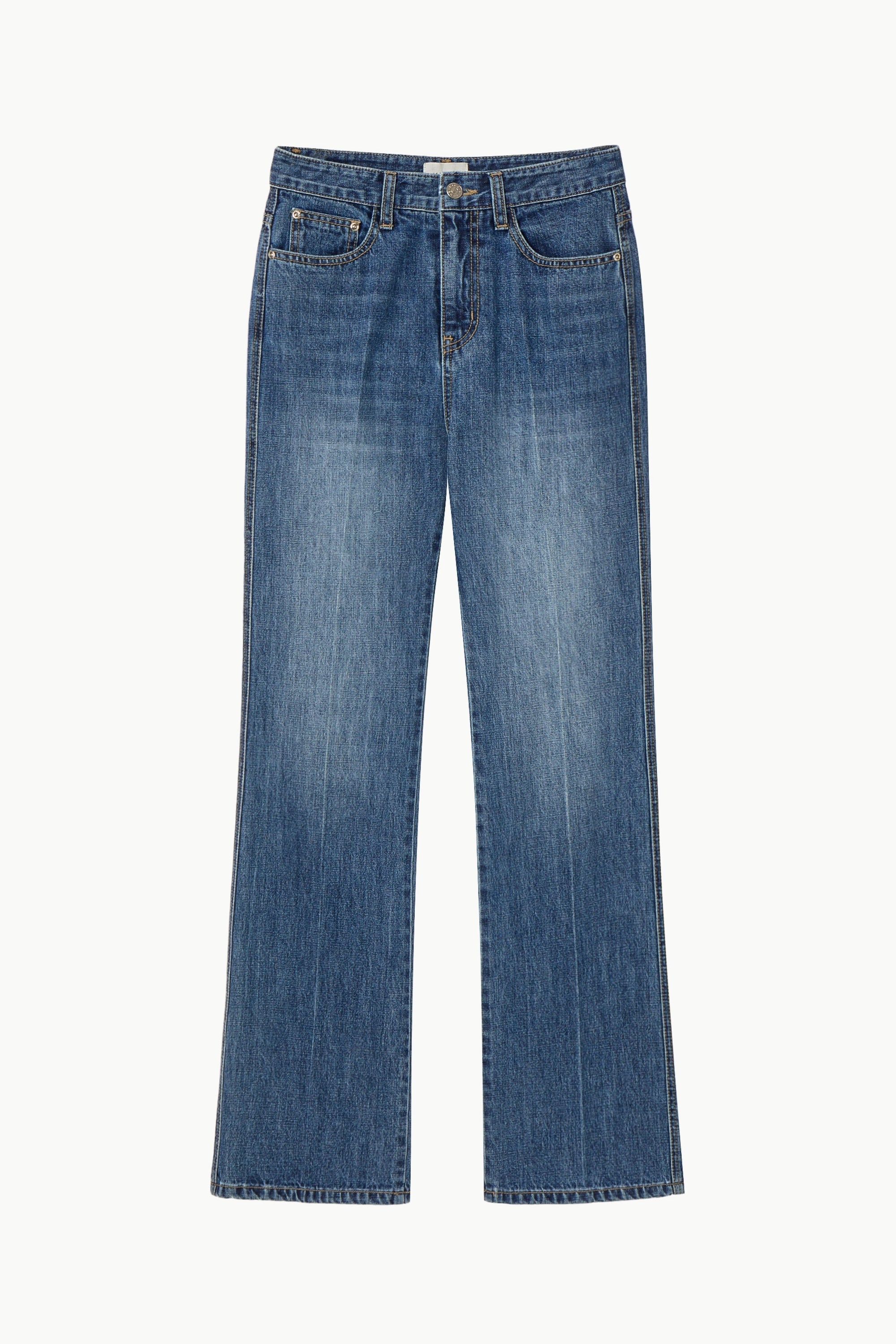 Washed Bootcut Denim Pants