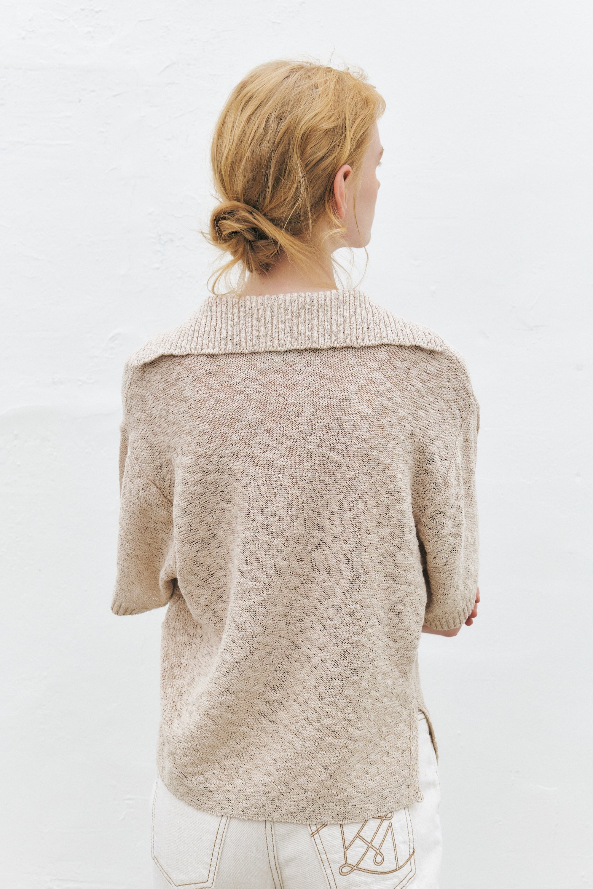 Slub Cotton Blend Sweater