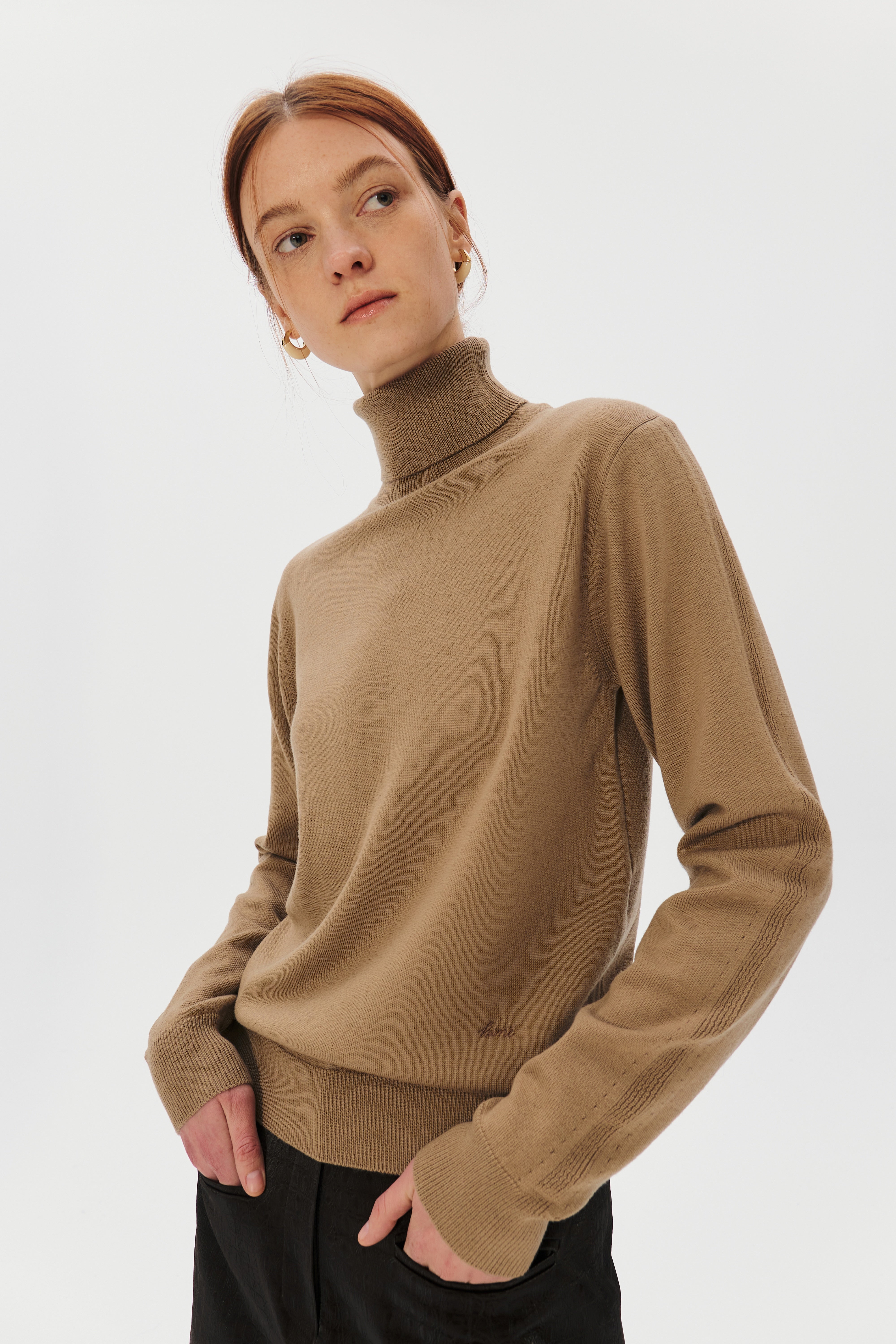 Turtleneck Superfine Merino Wool Sweater