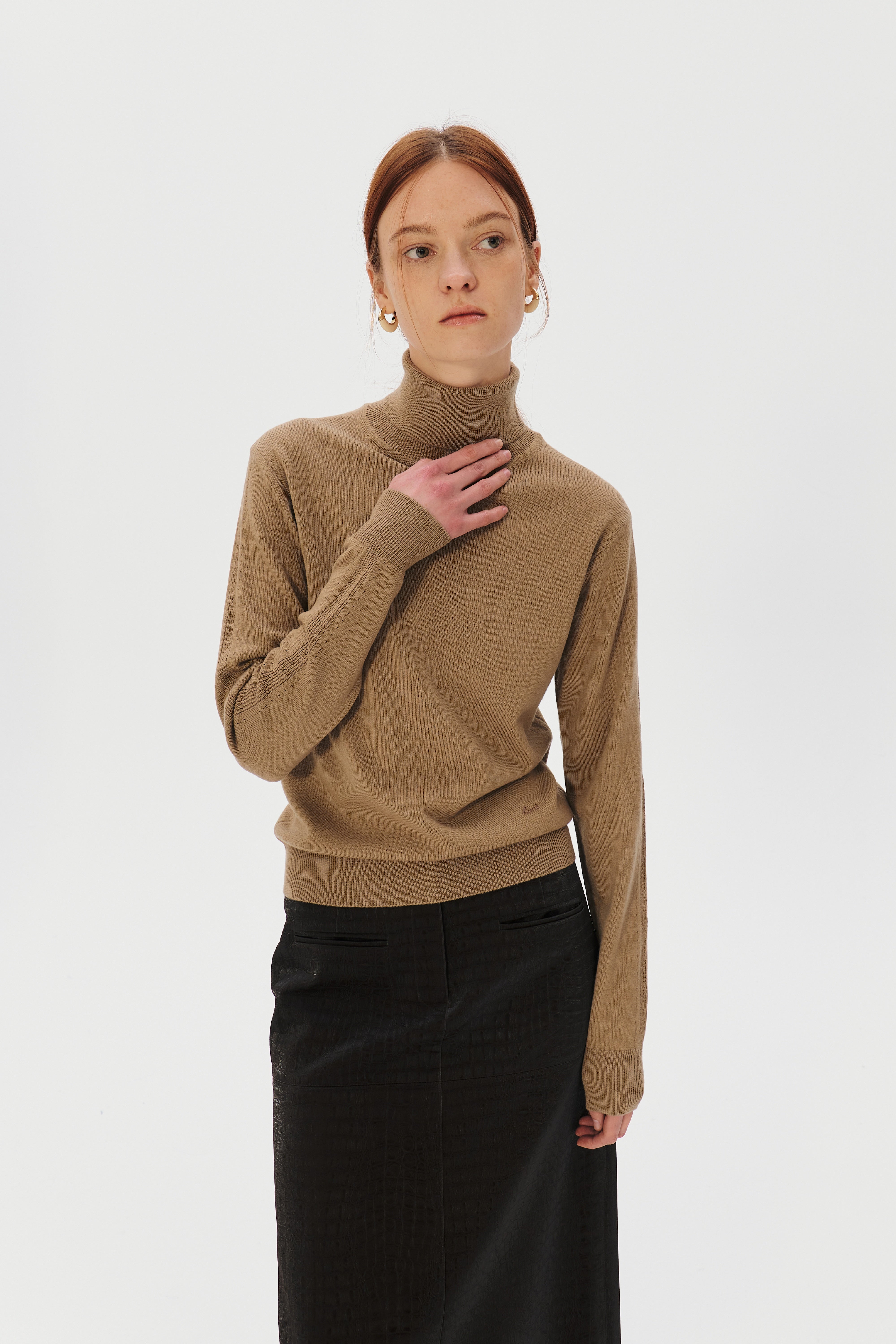 Turtleneck Superfine Merino Wool Sweater