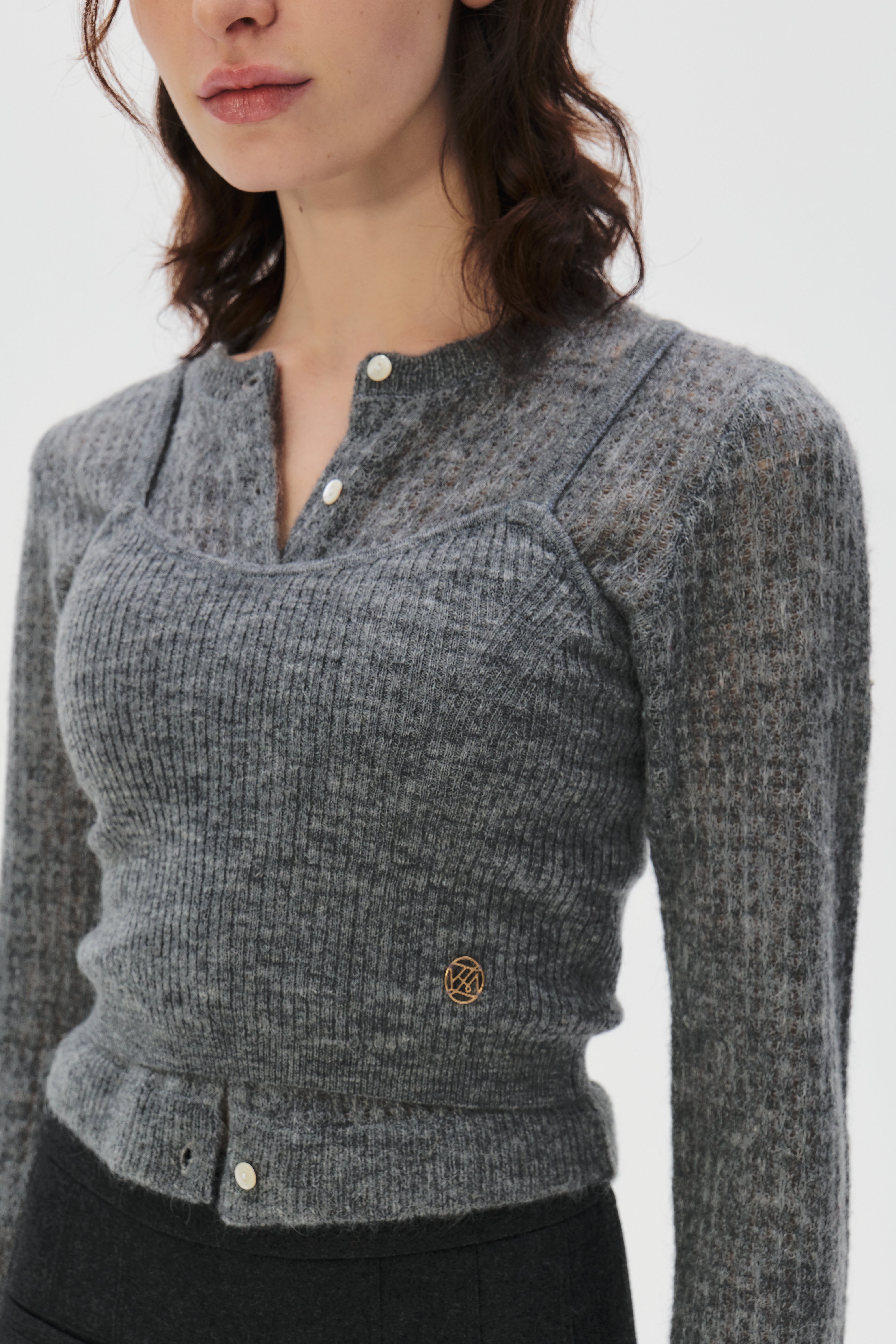 Mohair Cardigan Camisol Set