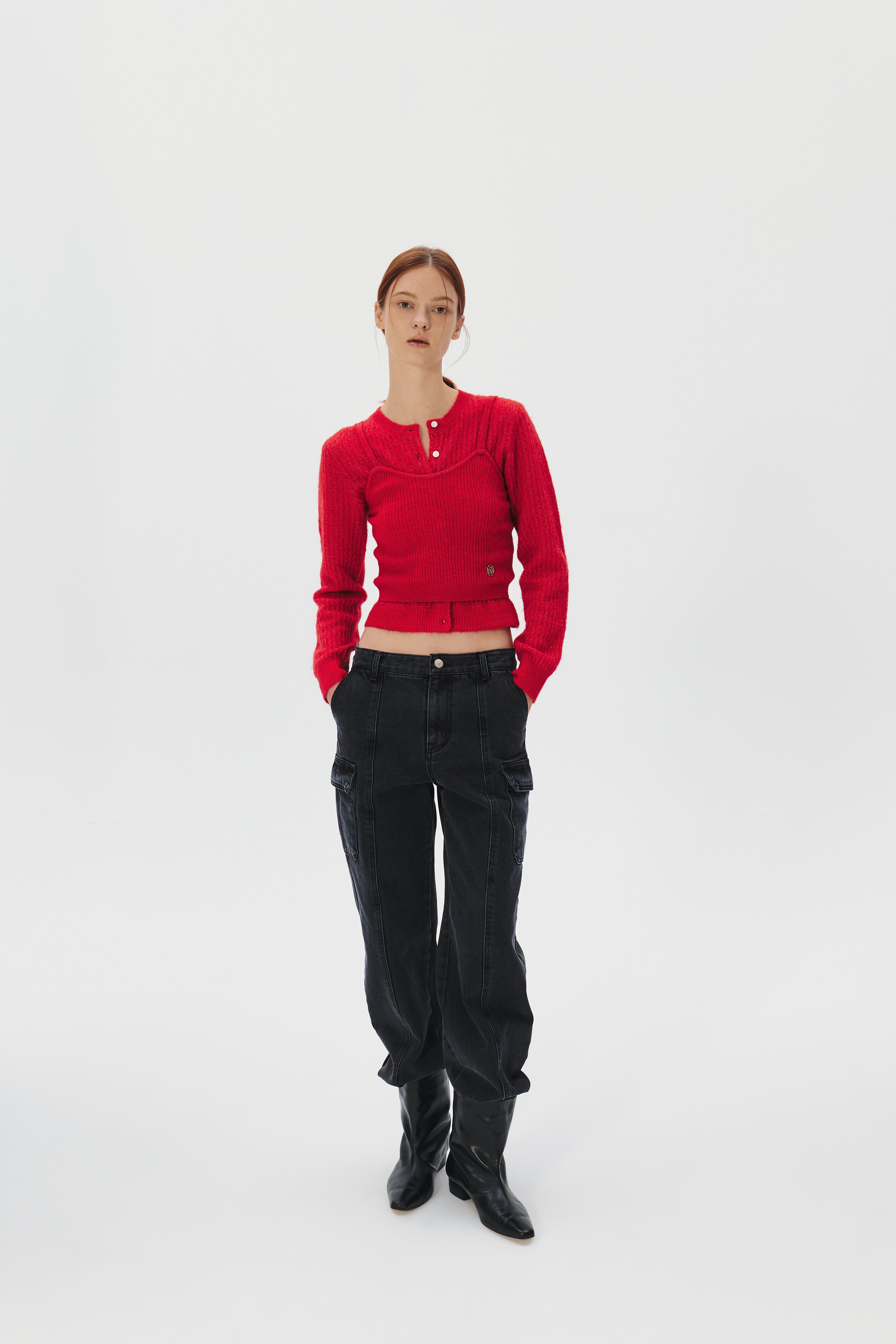 Mohair Cardigan Camisol Set