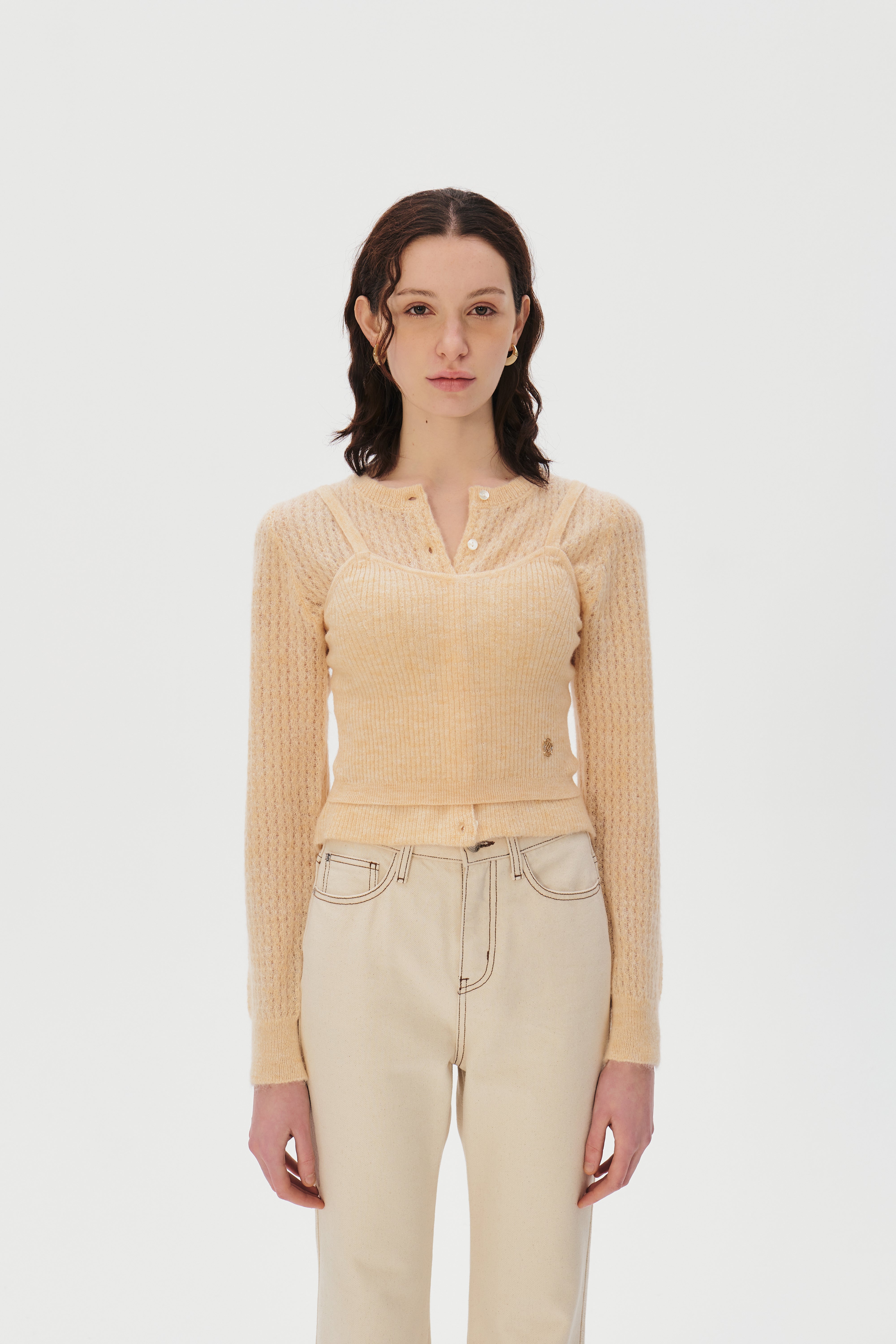 Mohair Cardigan Camisol Set