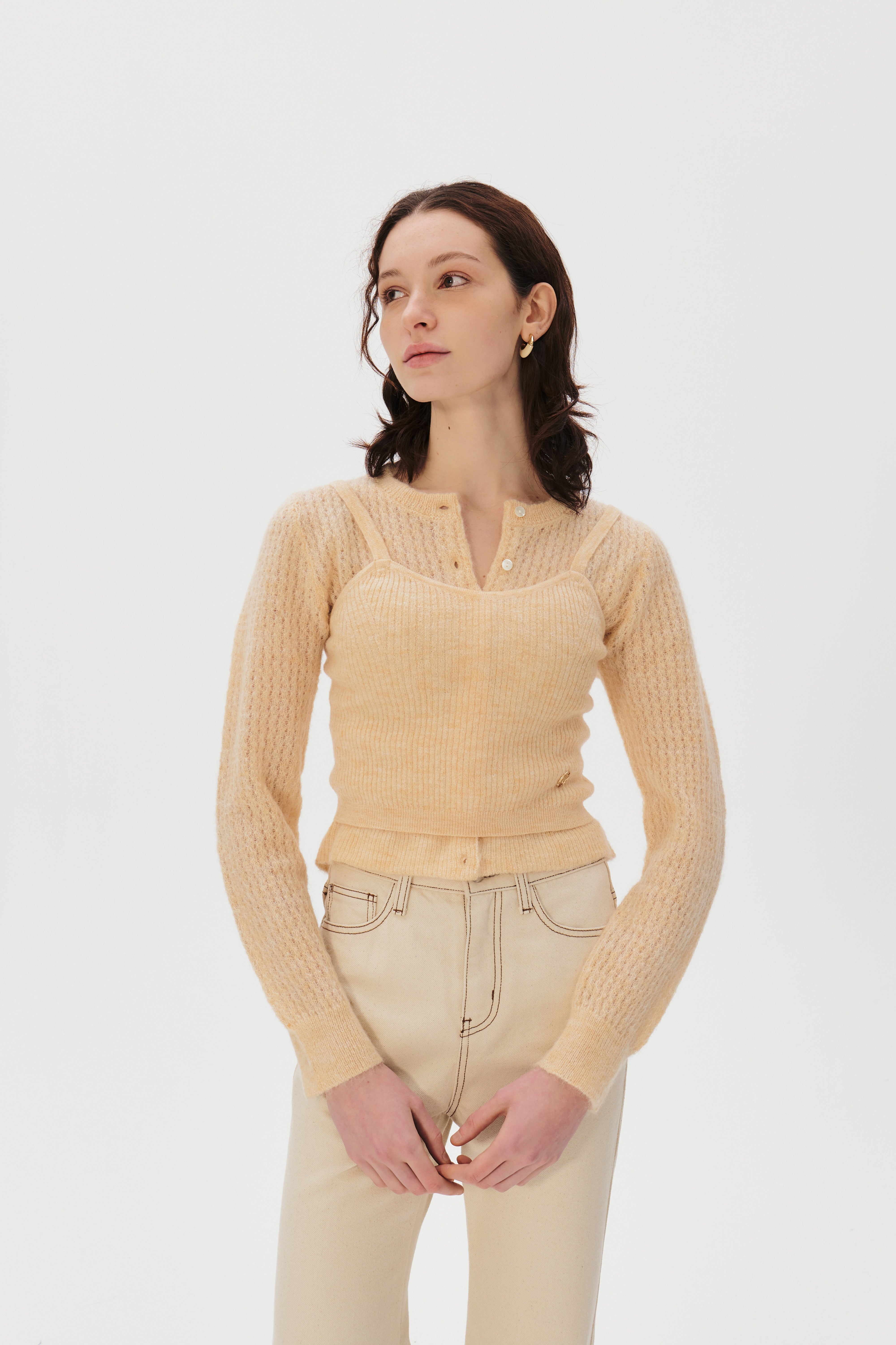 Mohair Cardigan Camisol Set