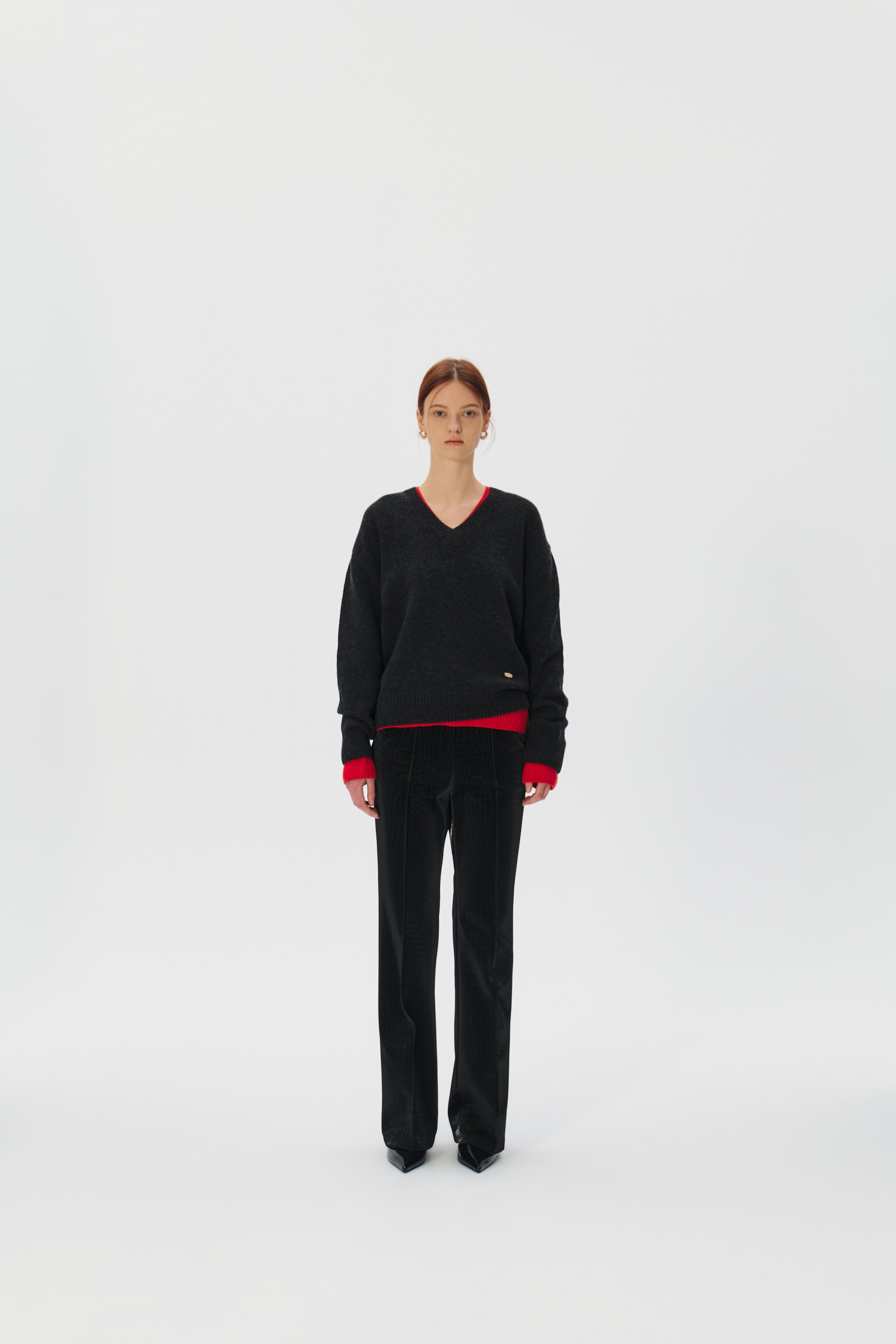 V-neck Superfine Merino Wool Sweater
