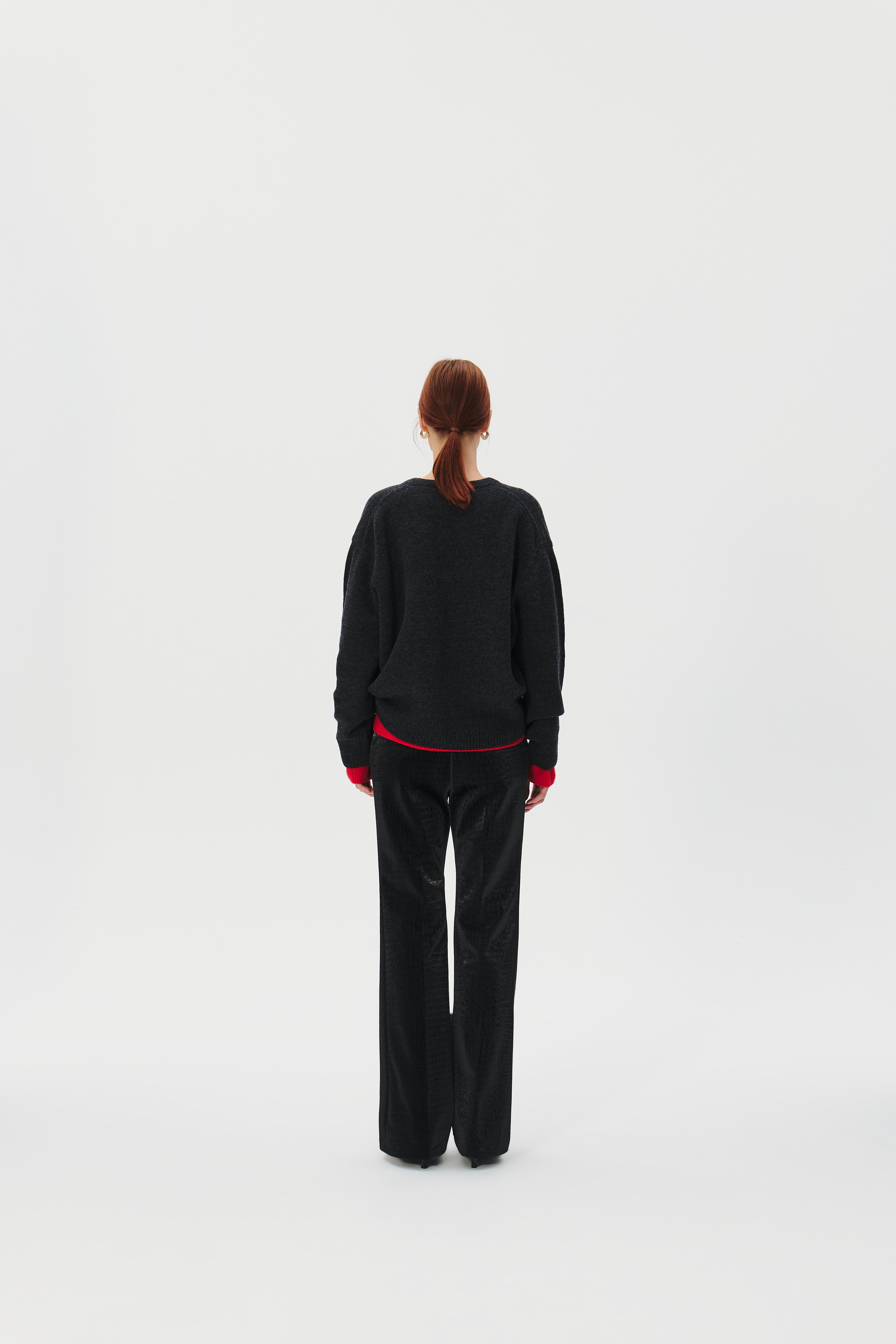 V-neck Superfine Merino Wool Sweater