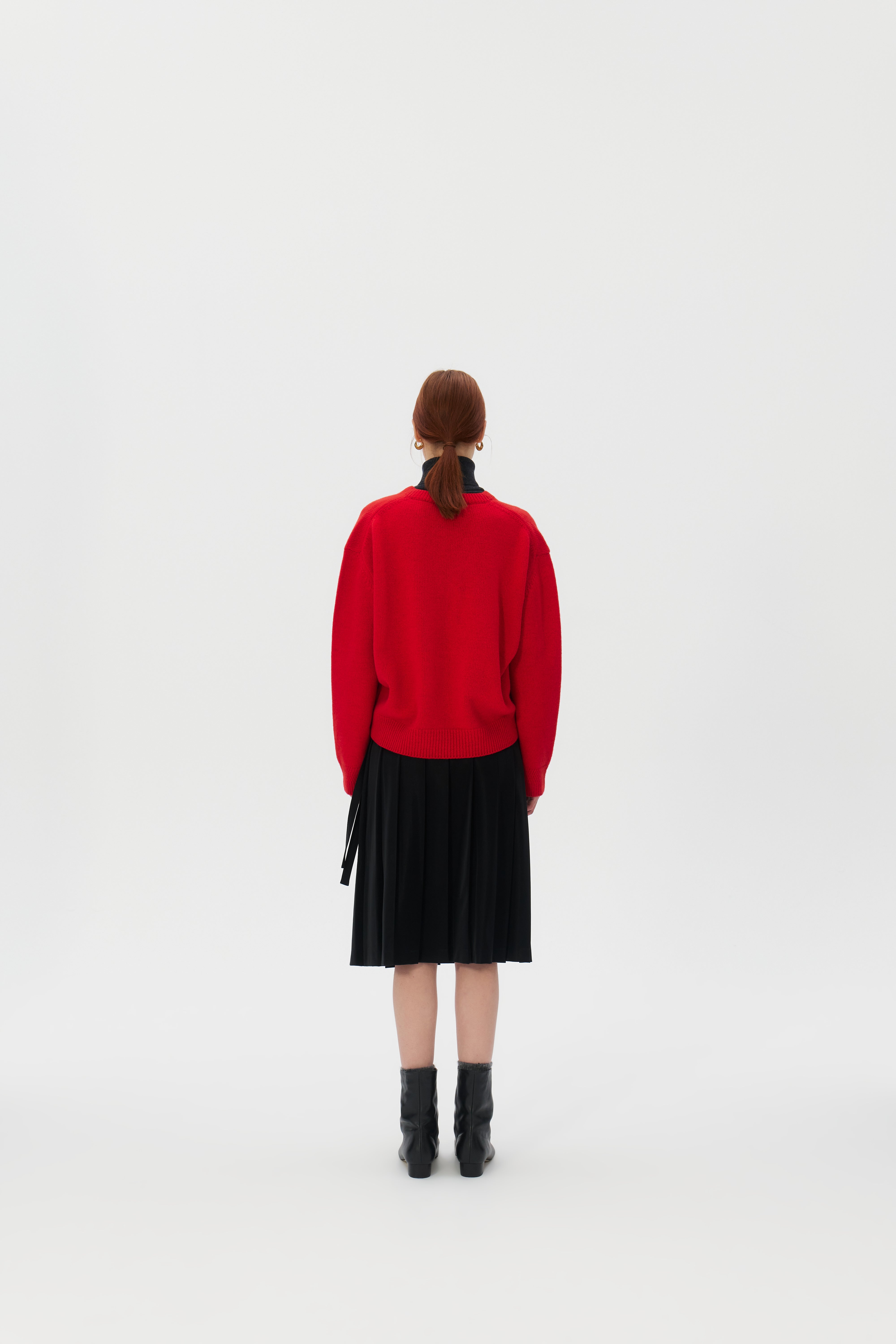 V-neck Superfine Merino Wool Sweater