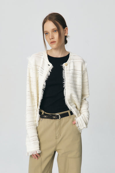 Fringe Long Sleeve Cardigan