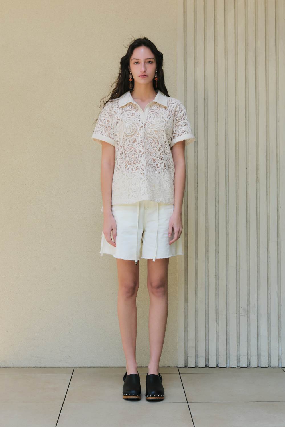 Paisley Lace Short Sleeved Shirt